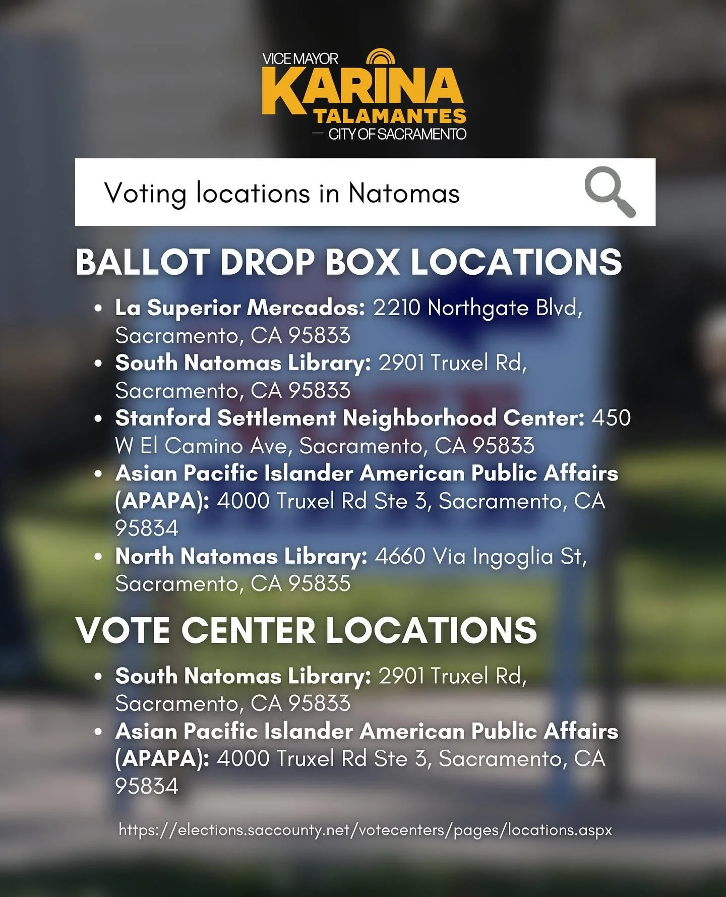 Tomorrow is Election Day! Make your voice heard and cast your ballot. 🗳️
Find your nearest drop box or vote center and make sure your vote counts.