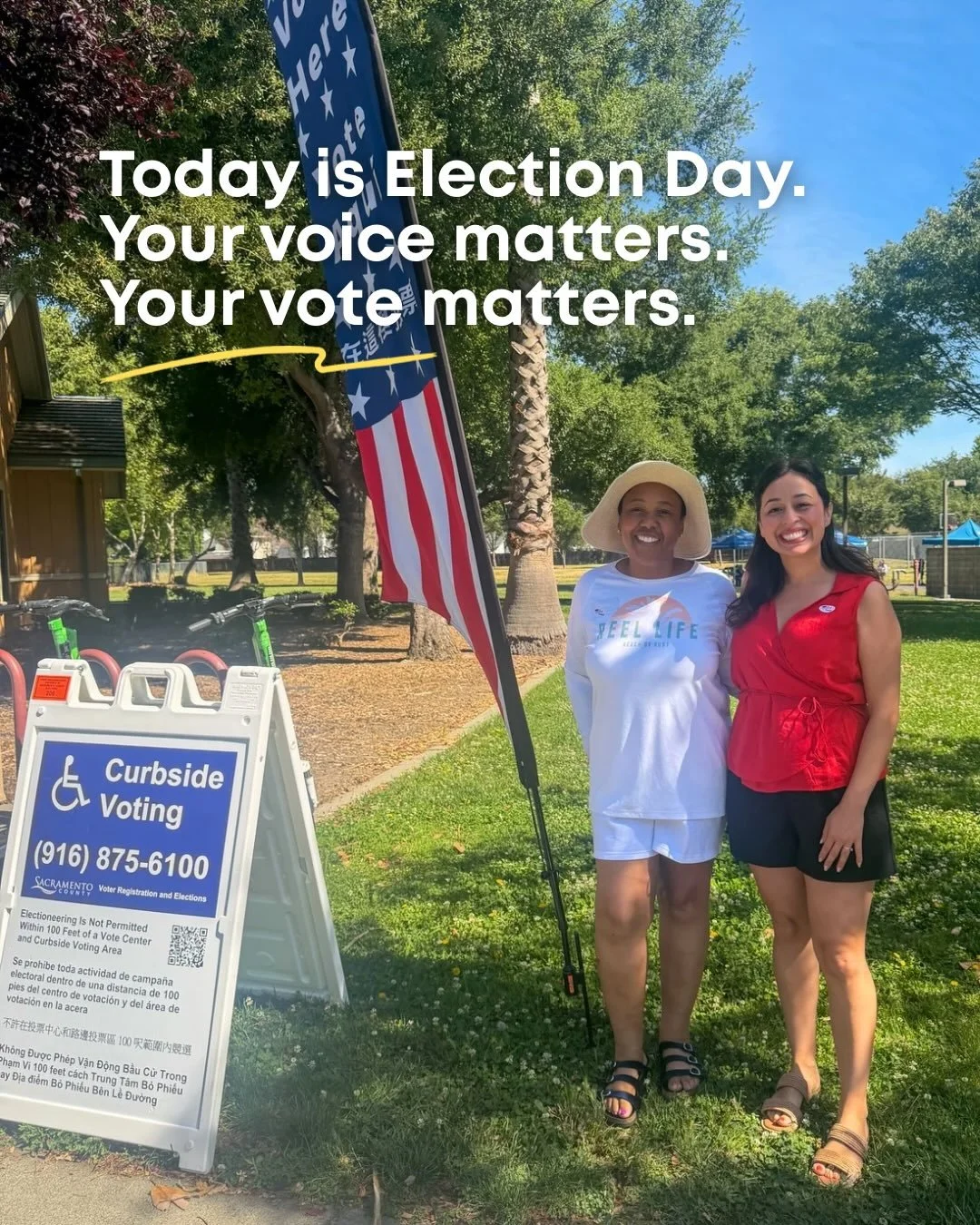 Today is Election Day. Your voice matters, and your vote matters.

Elections shape our daily lives, our neighborhoods, and our future. Every ballot cast helps determine the direction of our community.

Many races are decided by just a few votes, whic