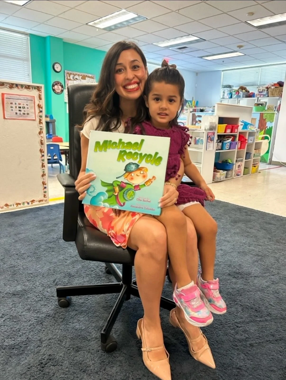 I got to visit my niece&rsquo;s preschool class and read Michael Recycles to her and her classmates! Such a sweet moment sharing a story and getting to be part of their day.