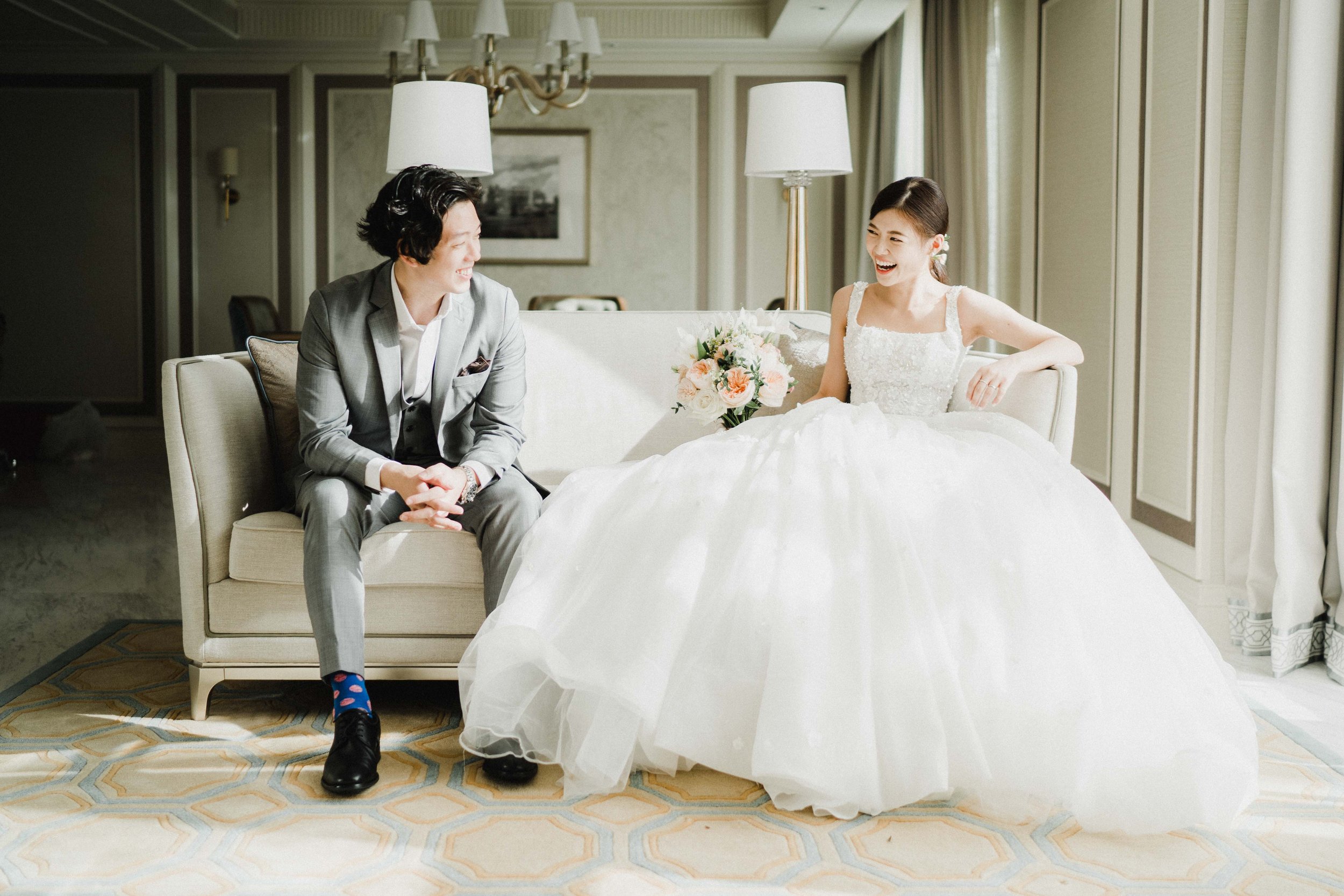 Fullerton Hotel Wedding Photo