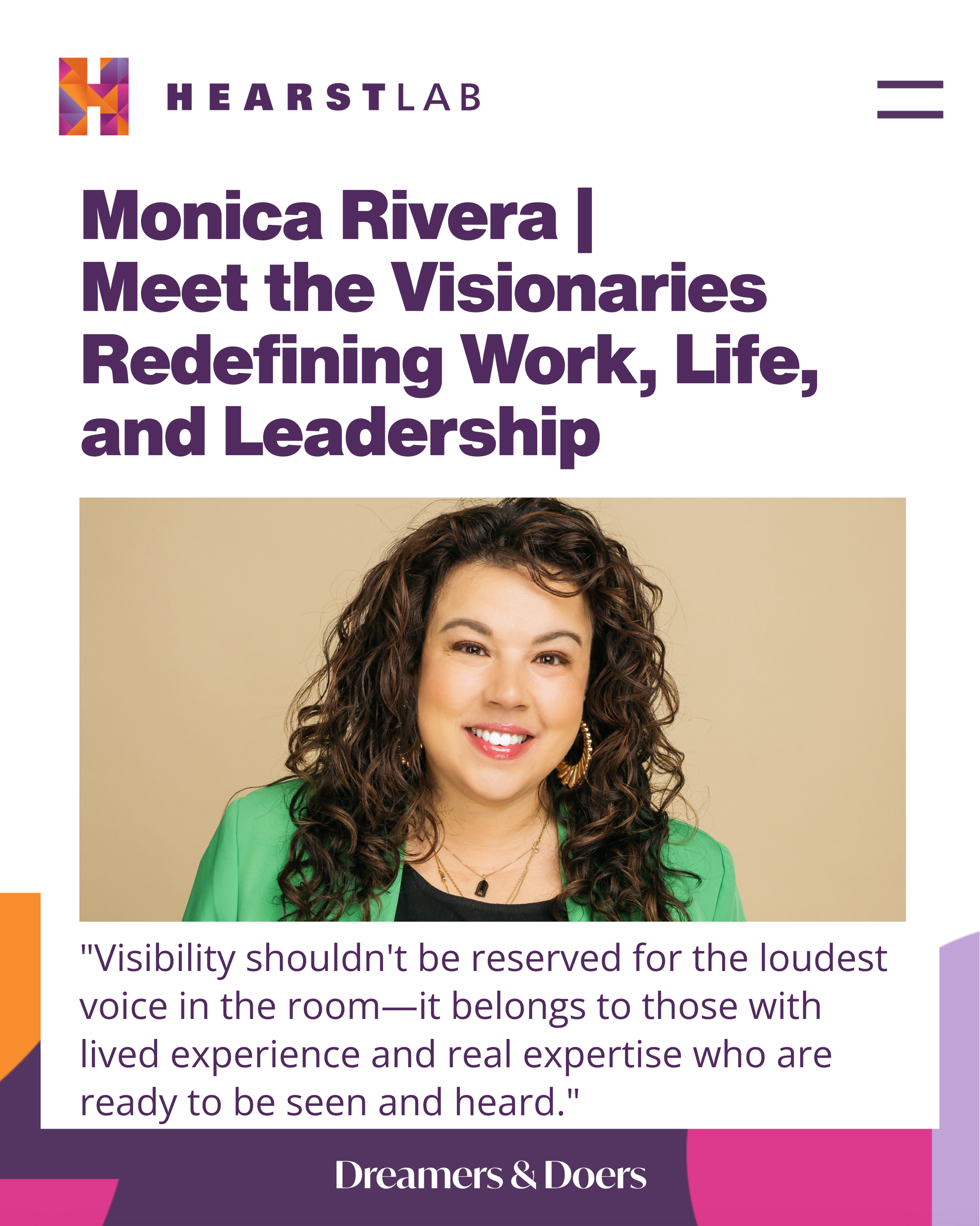 Monica M. Rivera Leadership and Personal Branding Hearst Labs Feature