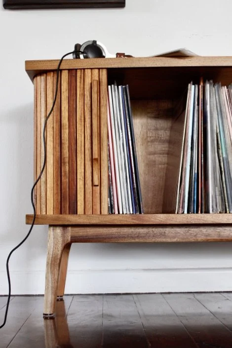 Hand crafted record cabinet