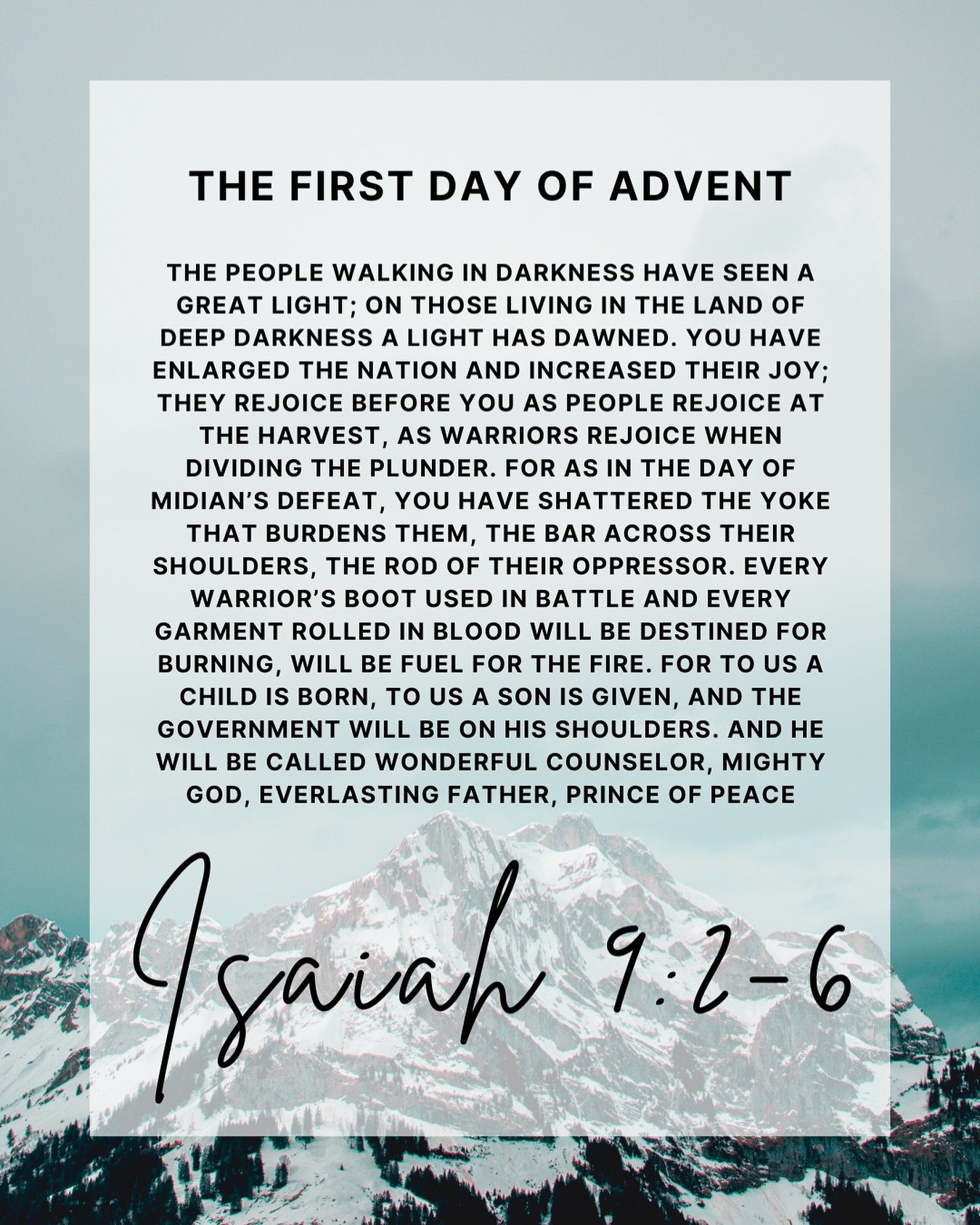 The first day of advent is here 🤍