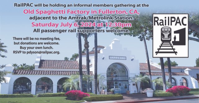 Field Trip: RailPAC SoCal Meetup in Fullerton