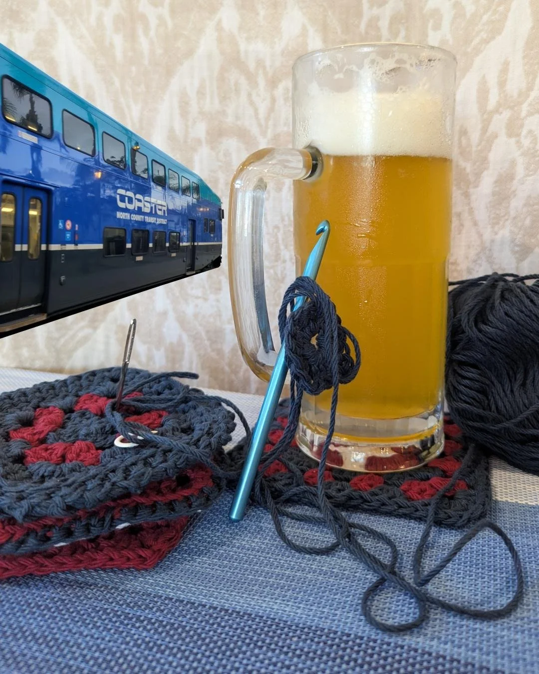 Crochet a coaster on the Coaster