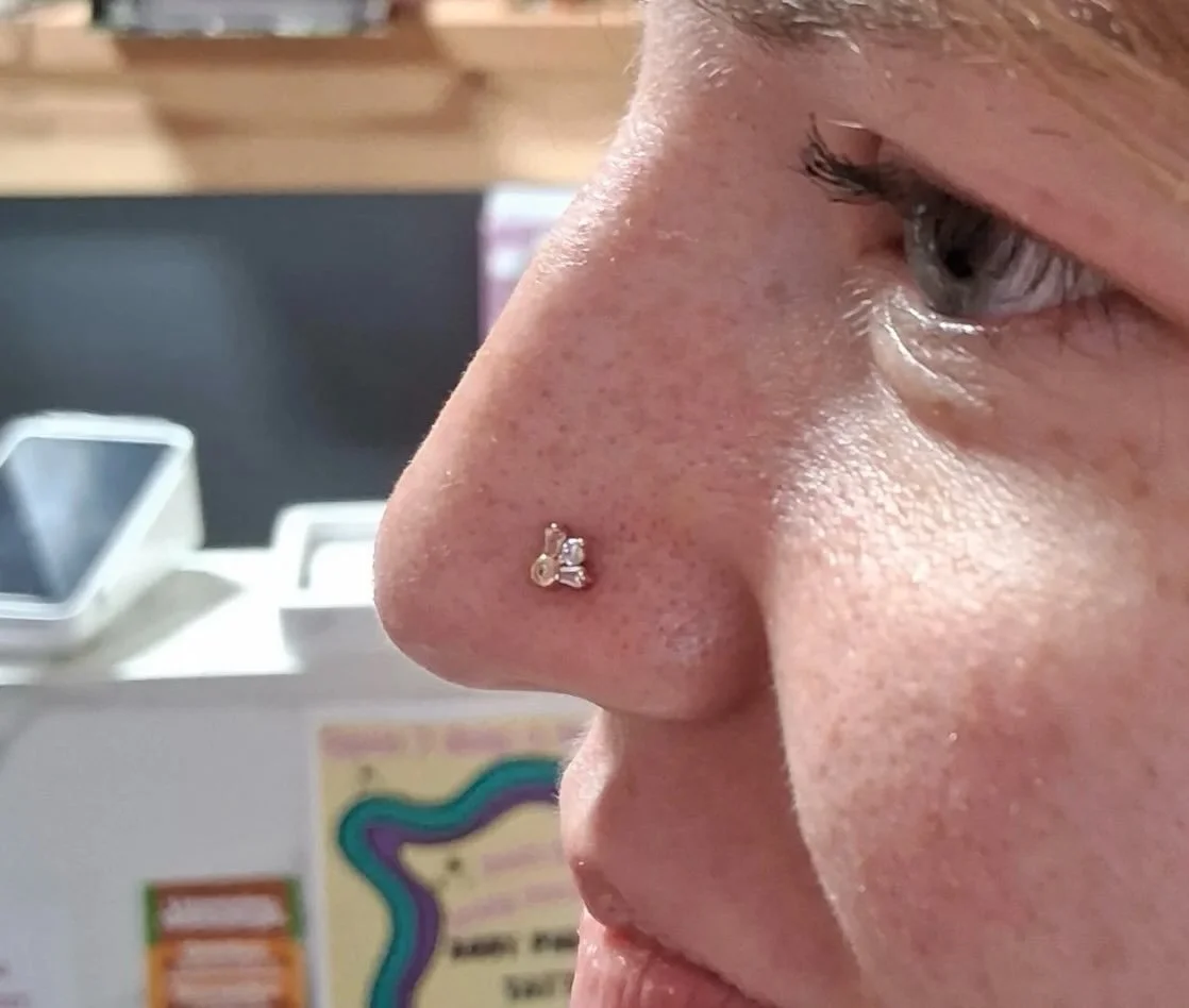 Some piercings from @piercingsbypixi 
Book an appointment for your next piercing @ www.rosequartz901.com/getpierced