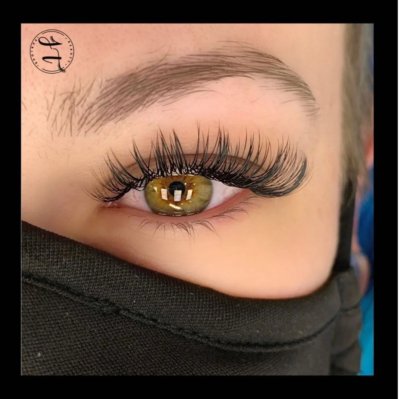 Close-up of a classic lashes at JT Beauty Parlour in East Vancouver