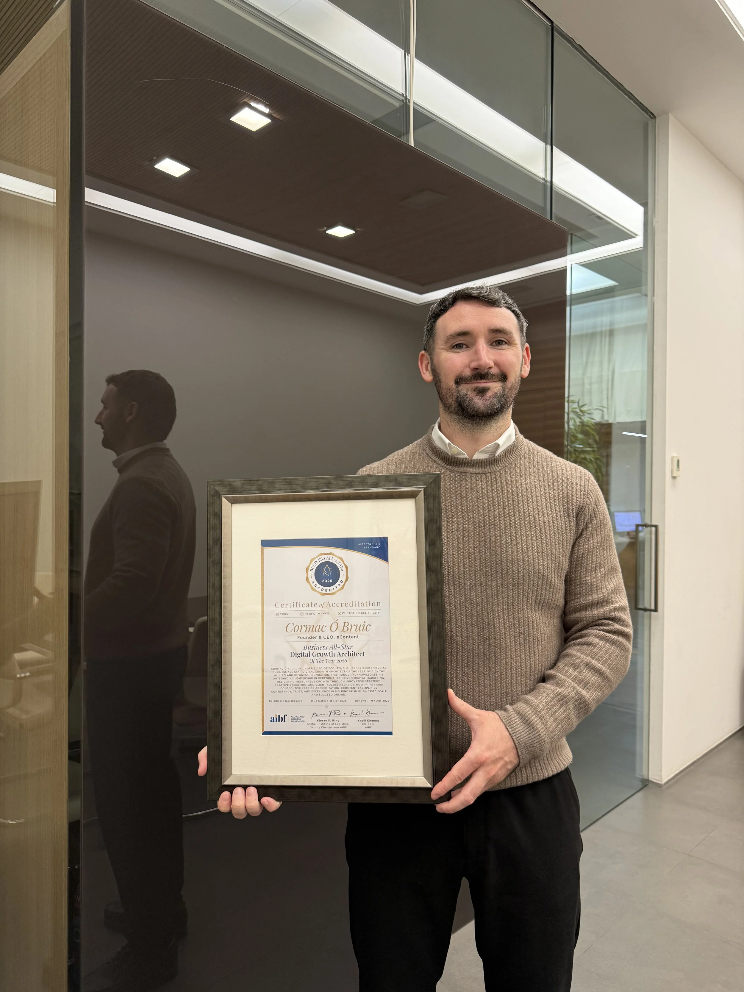 Cormac Ó Bruic Named Business All-Star Digital Growth Architect of the Year 2026