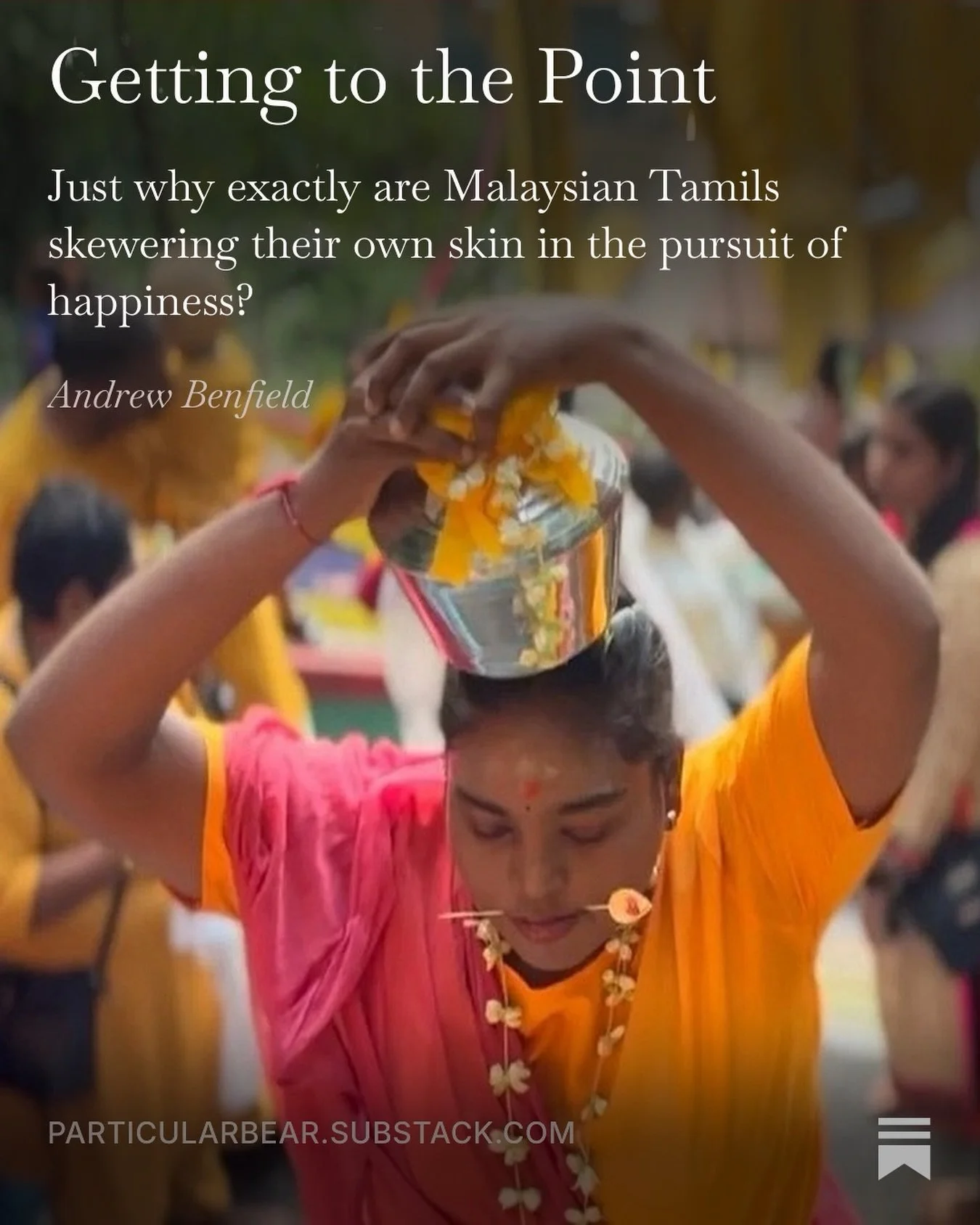 Out now on my Substack! 

Link in my bio above👆 

#malaysia #thaipusam