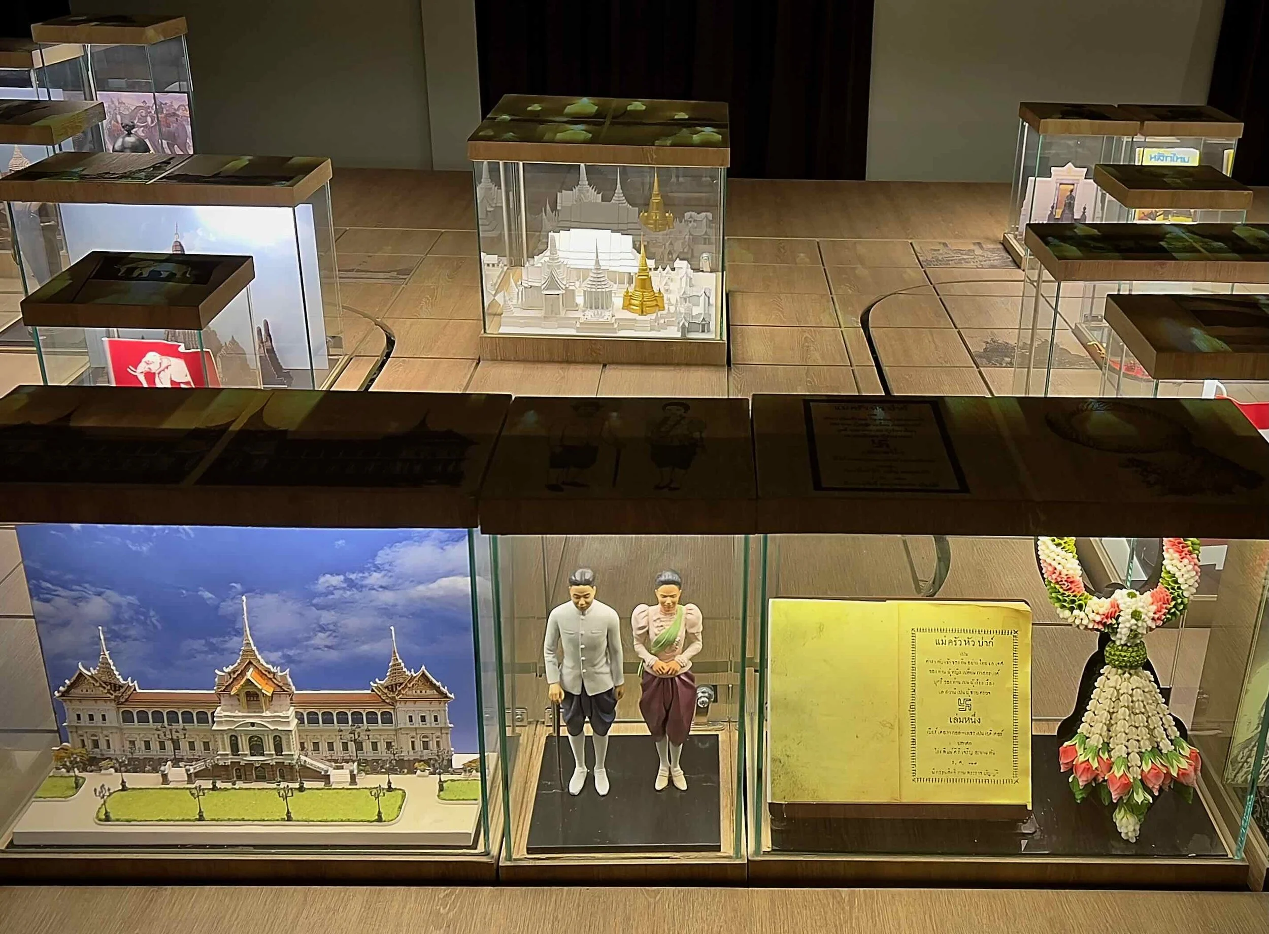 Museum display cases.