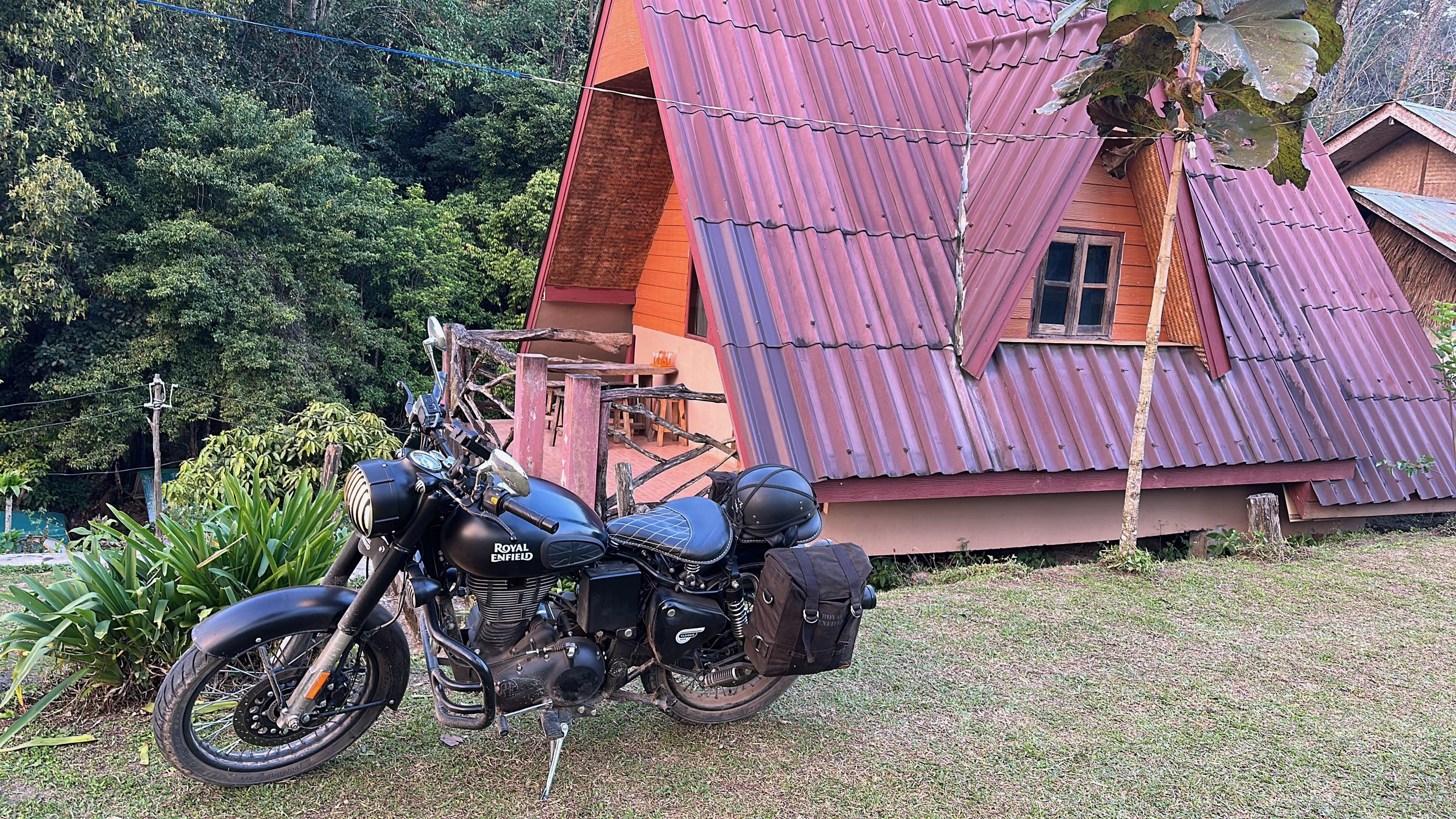 The author's bike by the cottage.