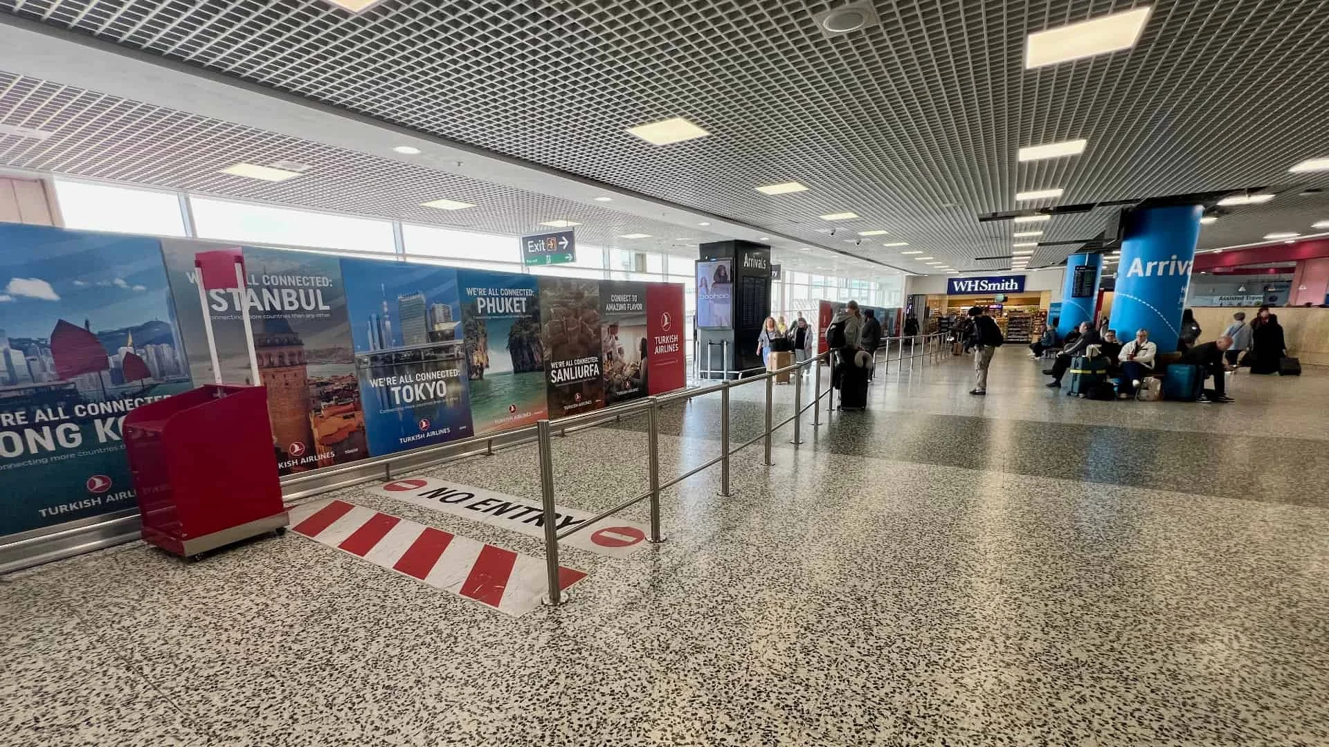 Arrivals area at Birmingham Airport where we meet passengers