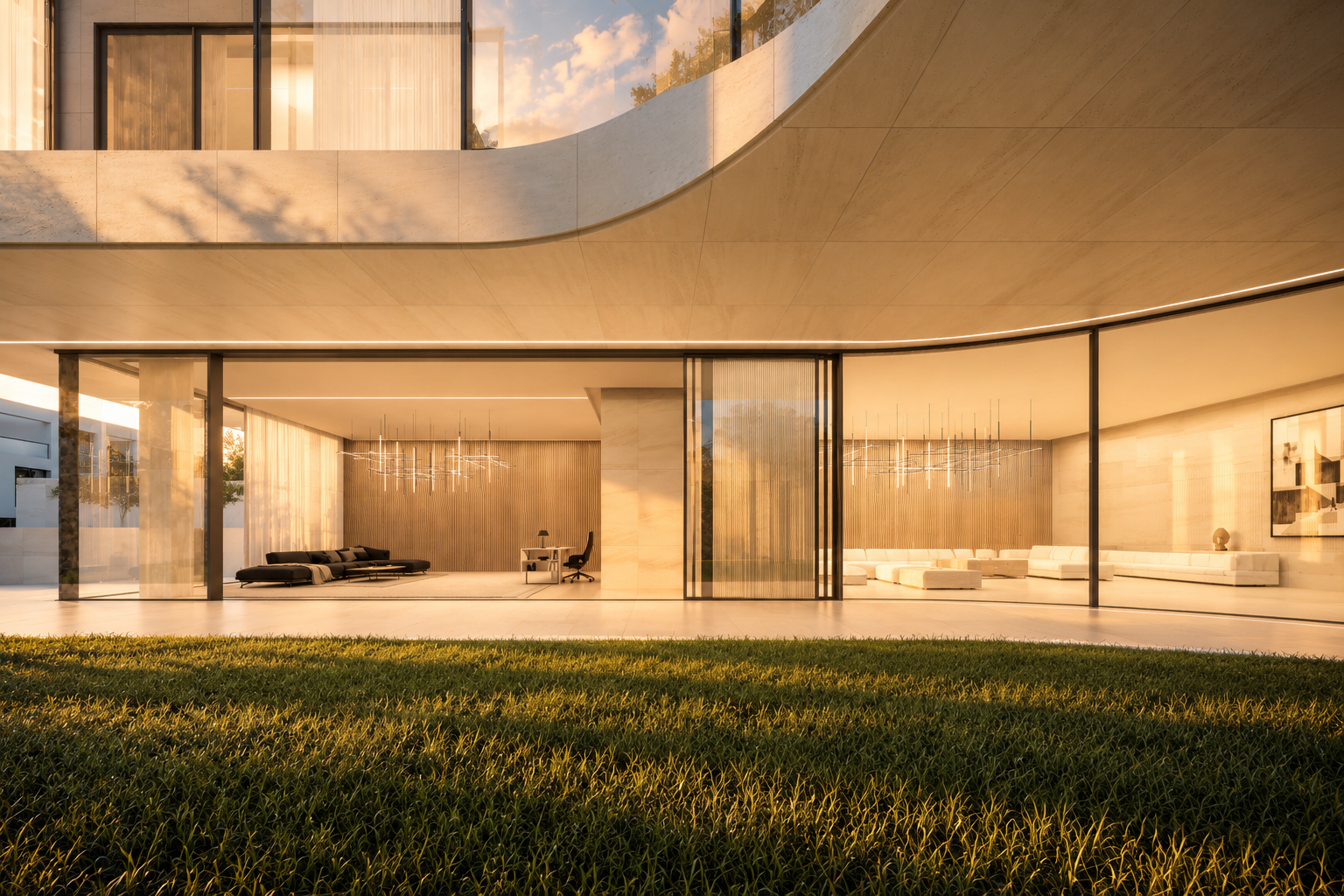 Golden Hour Modern Villa Interior.png