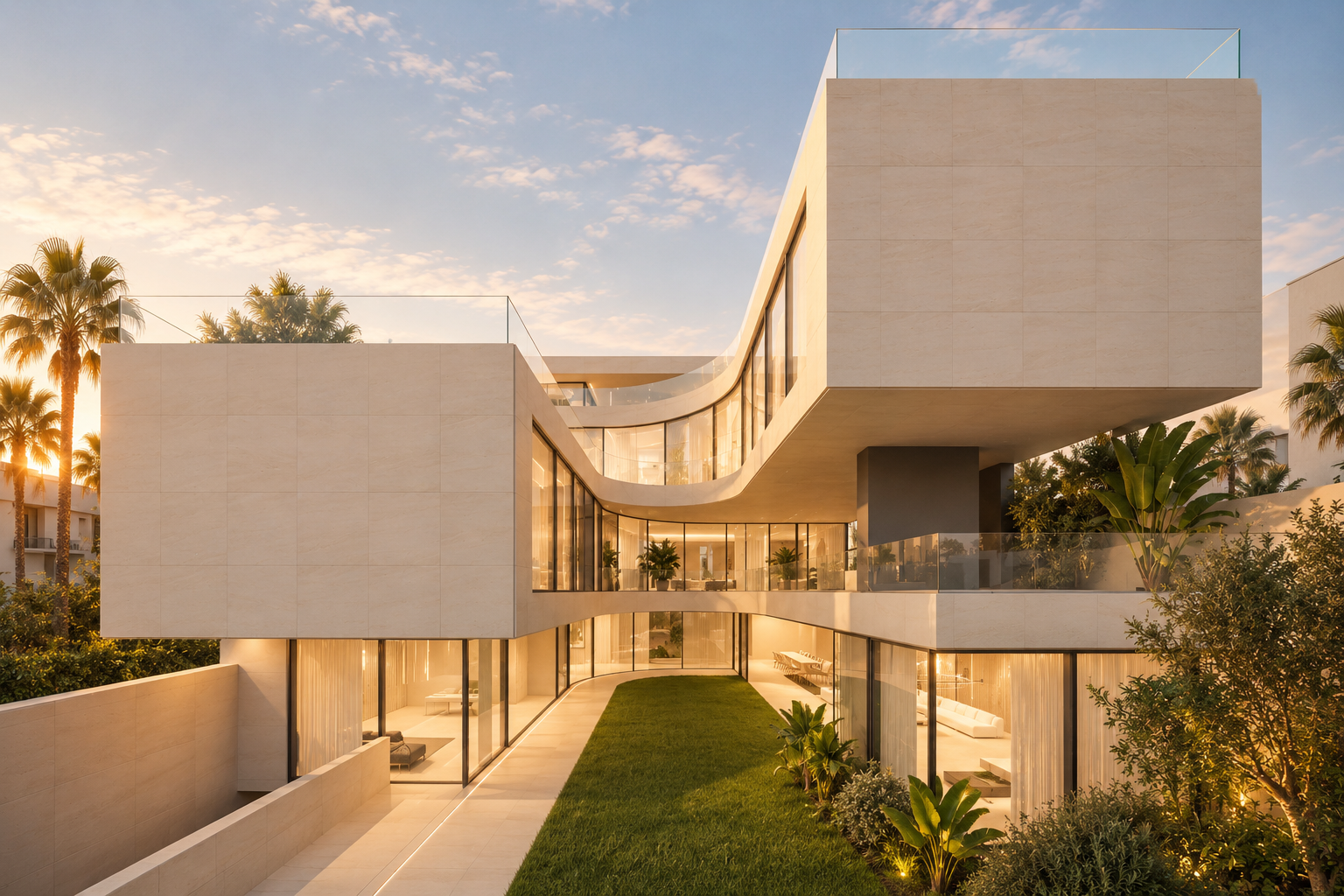 Golden-Hour Luxury Courtyard Villa.png