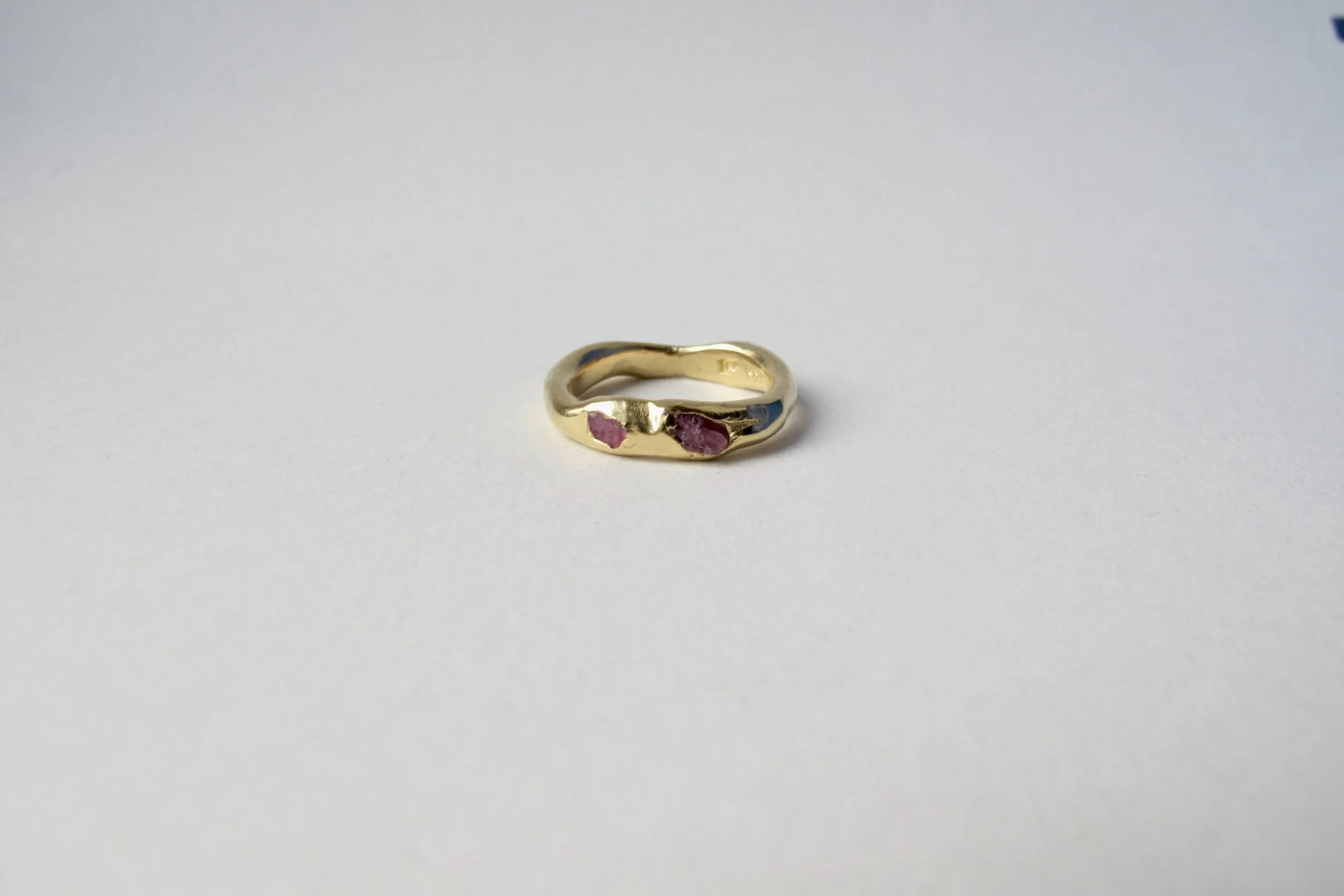 Unique Raw Ruby Ring