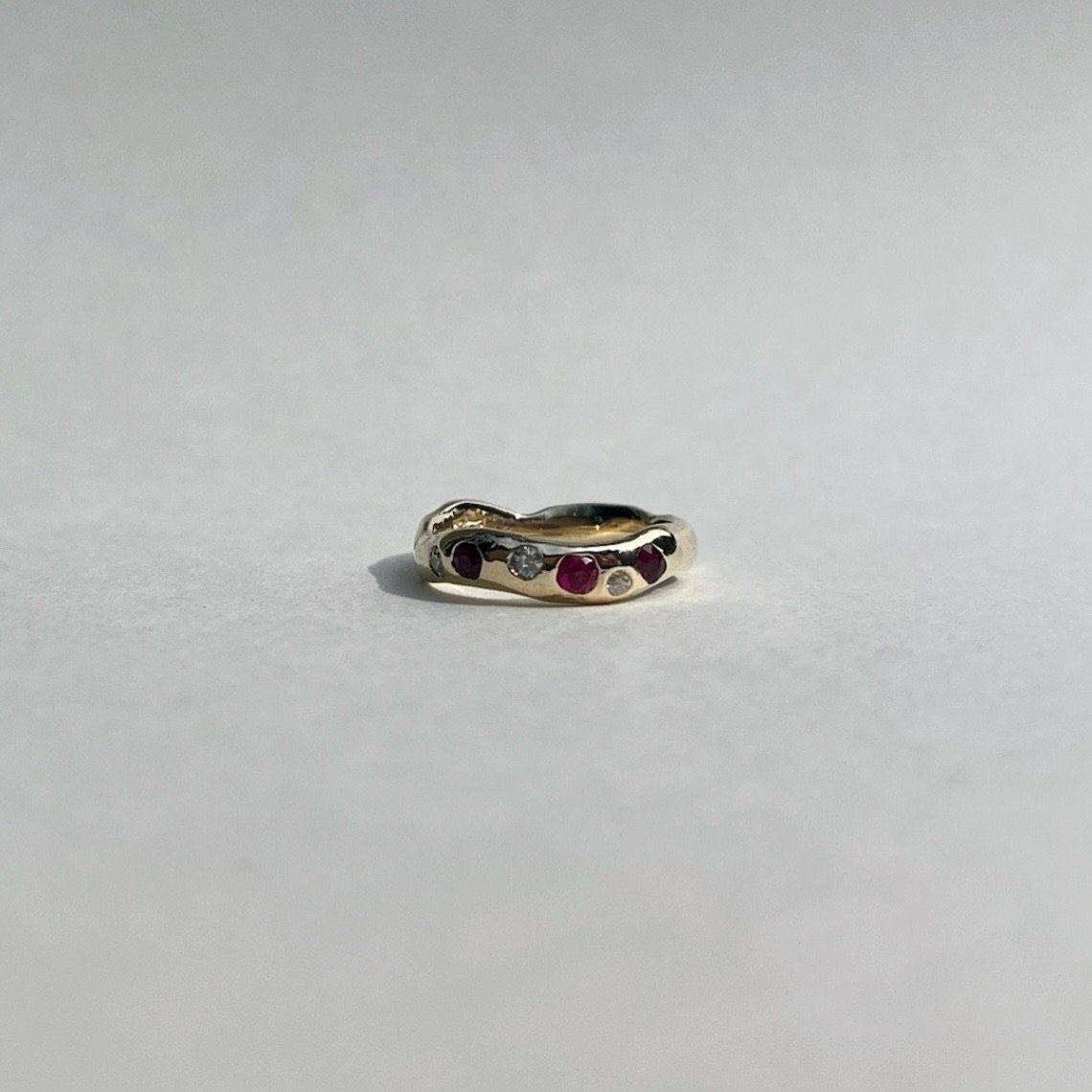 This ring was created for a lovely and loyal client, for whom I&rsquo;ve had the pleasure of designing several pieces over time. The stones were taken from an old, worn-out ring that would never have been worn again &mdash; now, they&rsquo;ve been gi