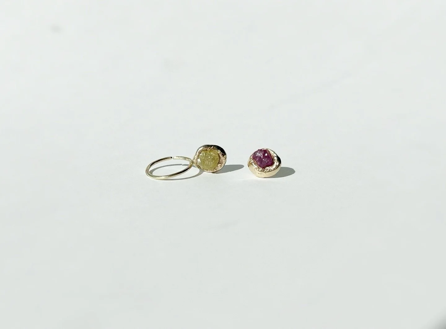 My own favorite earrings🖤
I wear a raw yellow diamond and a raw ruby, both melted into the gold I inherited from my dad who passed away six years ago. They are with me every day &ndash; a reminder that jewellery is more than adornment. This is what 