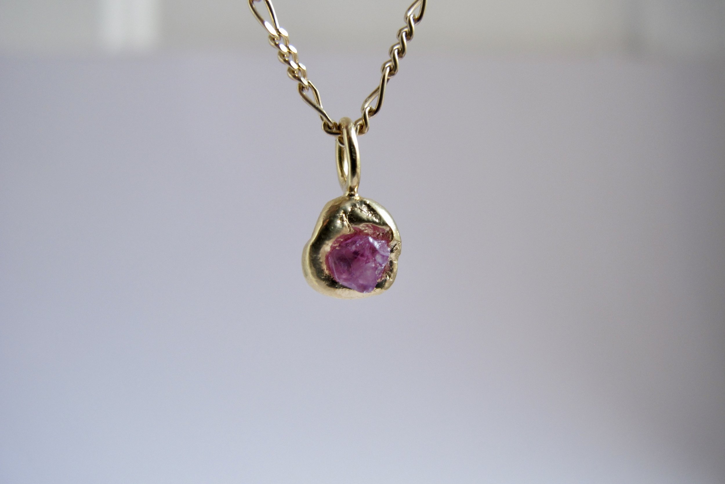 Raw Sapphire Necklace