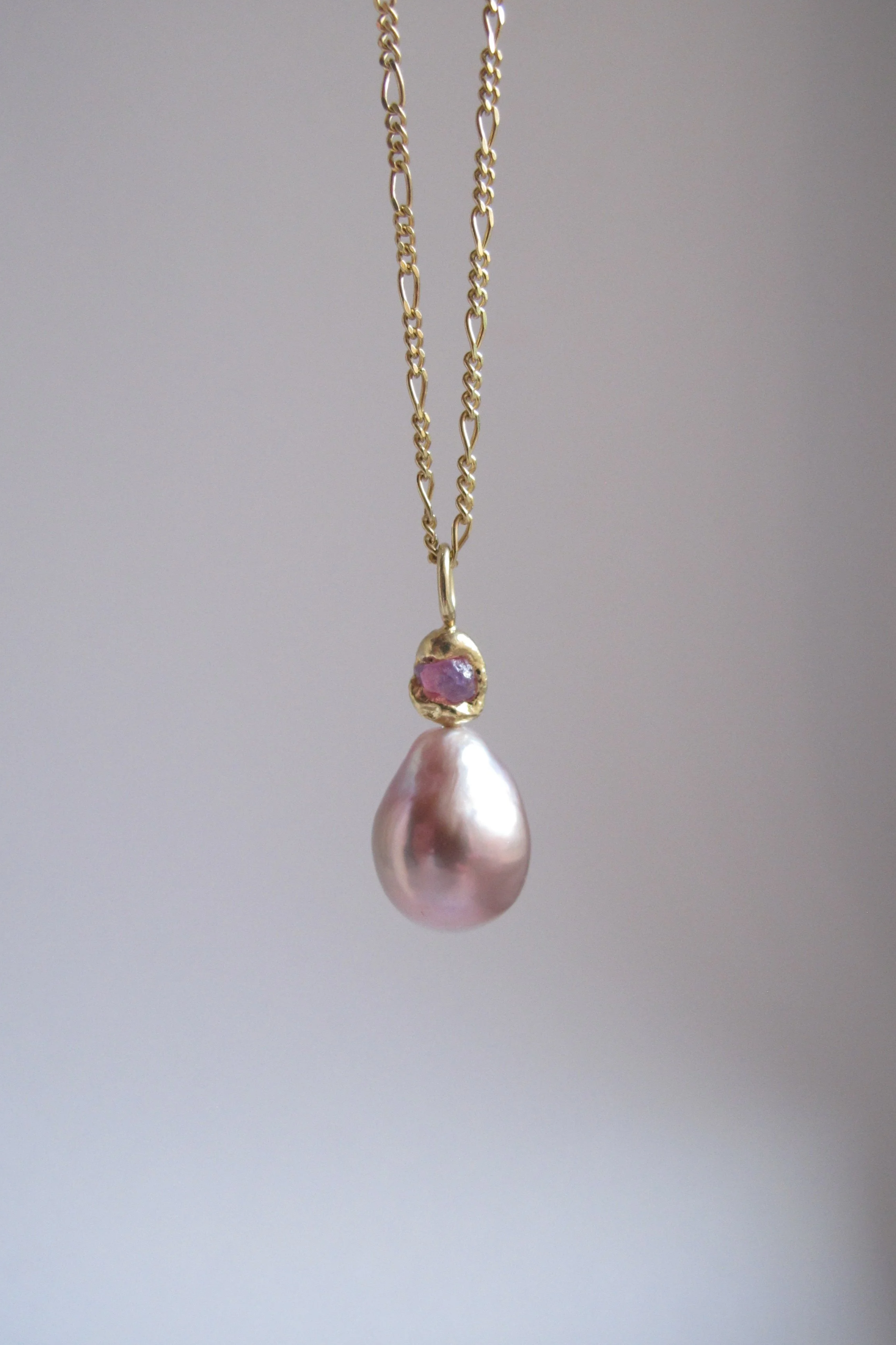 Raw Sapphire Necklace