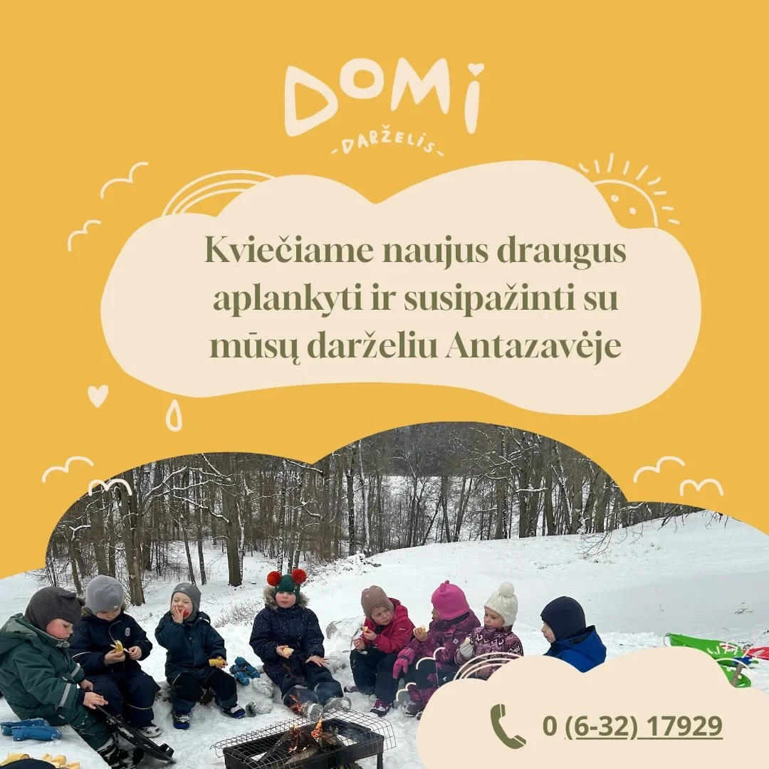 Pati geriausia vaikystė - lauko darželyje gamtos apsuptyje ⛄️❄️🌨️🌬️Kviečiame į darželį, kuriame laisvai žaisdami lauke turime progą i&scaron;reik&scaron;ti savo pomėgius, leistis į nuotykių paie&scaron;kas bei augti sveiki, stiprūs ir laimingi!