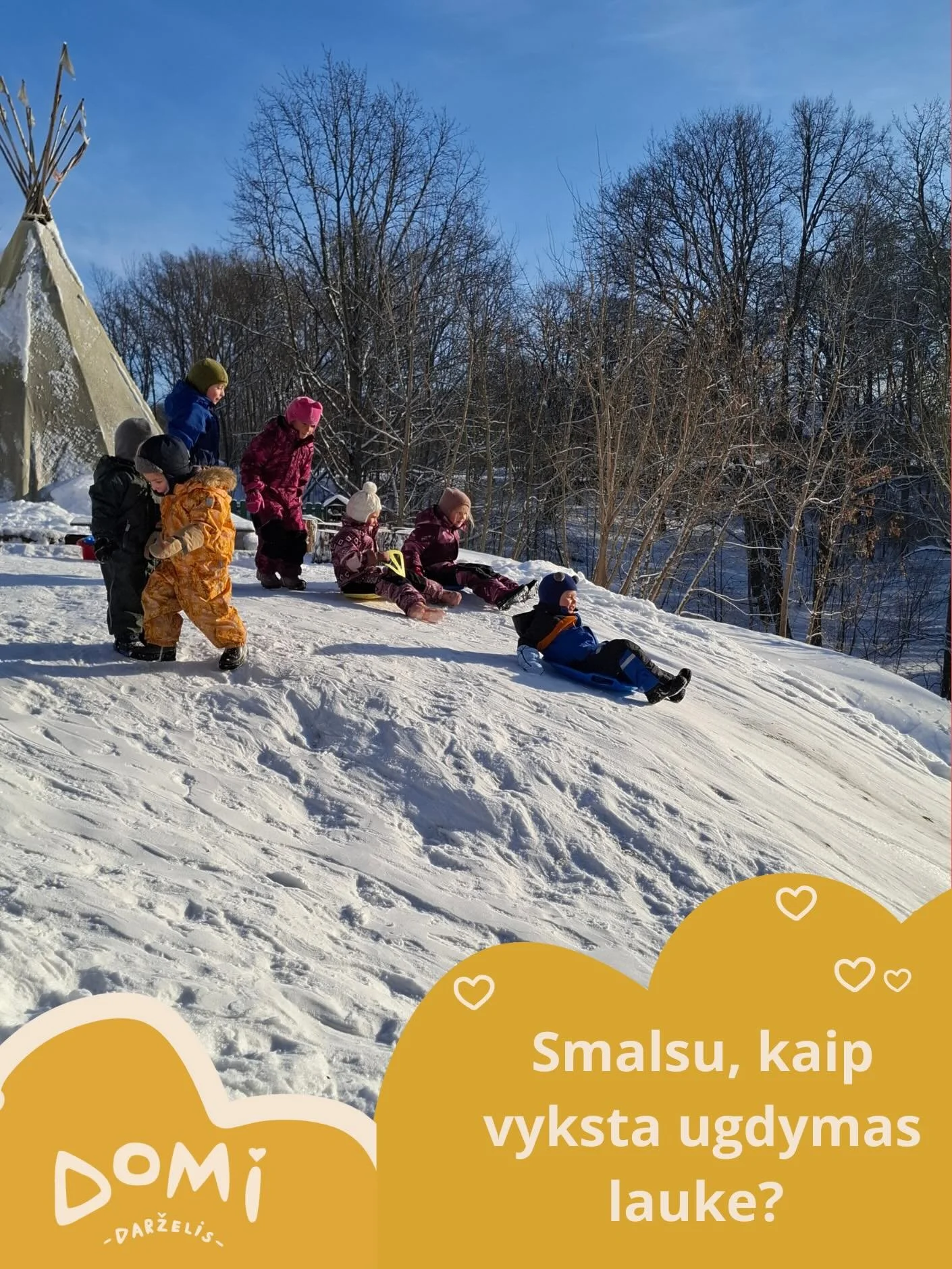 Smalsu, kaip veikia lauko ugdymas? ❄️☀️🌧️🌳Užduokite klausimą komentaruose - mes pasiruo&scaron;ę atsakyti ir atverti duris į mūsų kasdienius lauko nuotykius💛