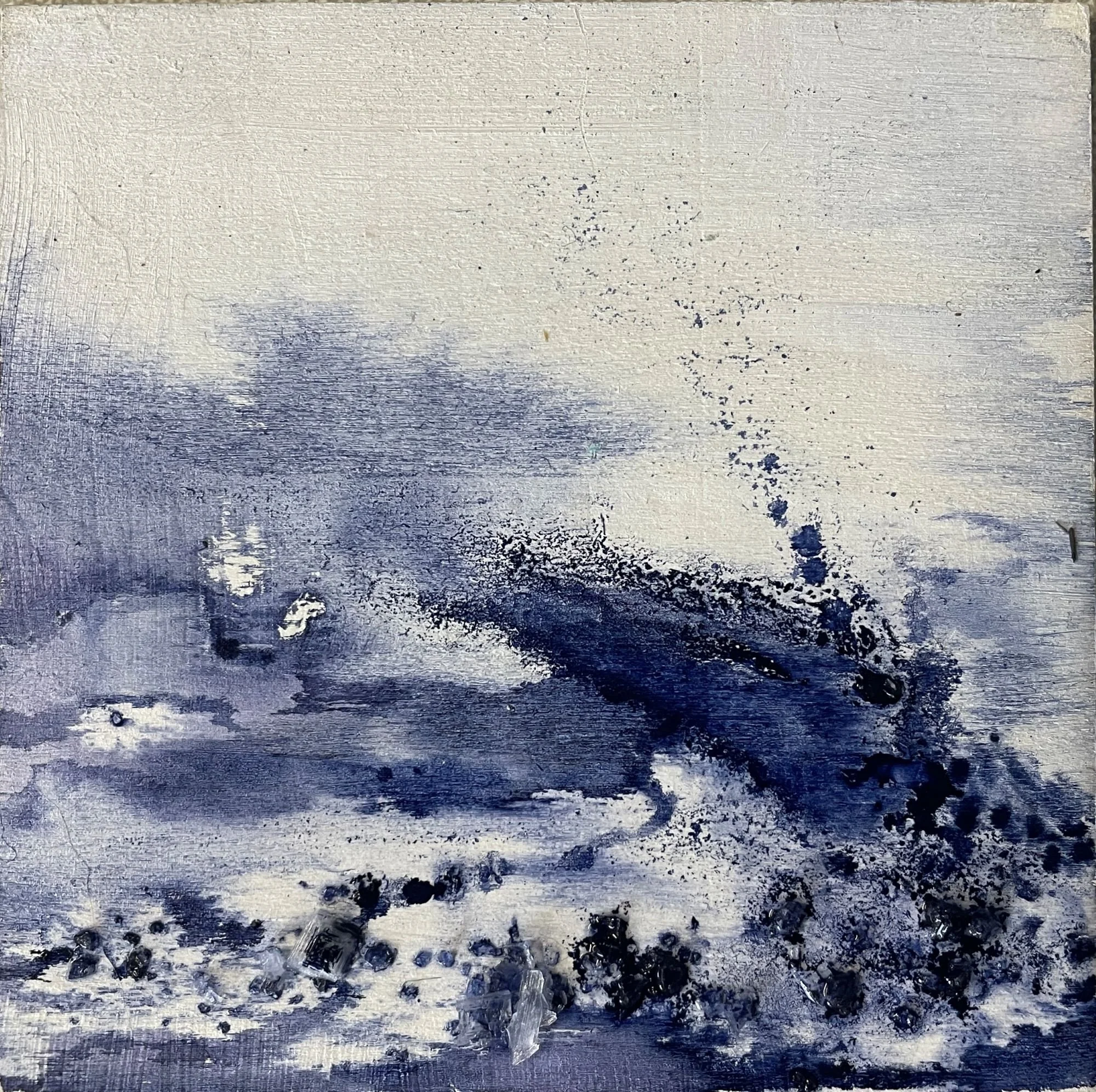 Wild oceans Ink on wood panel..JPG