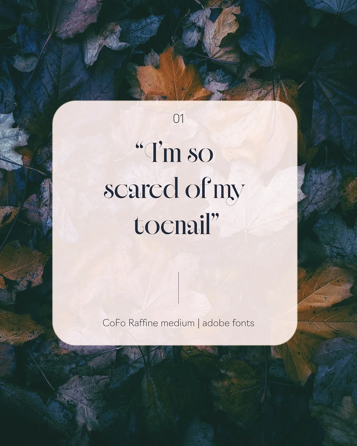 Autumn fonts&hellip; paired with some recent quotes from my three boys. 

Font sources, Adobe Fonts and Envato
Free stock Imagery from Unsplash 

Which one is giving you fall vibes??? 🍁🍂

#adobefonts #autumnfonts #fallfonts #autumnaesthetic #autumn