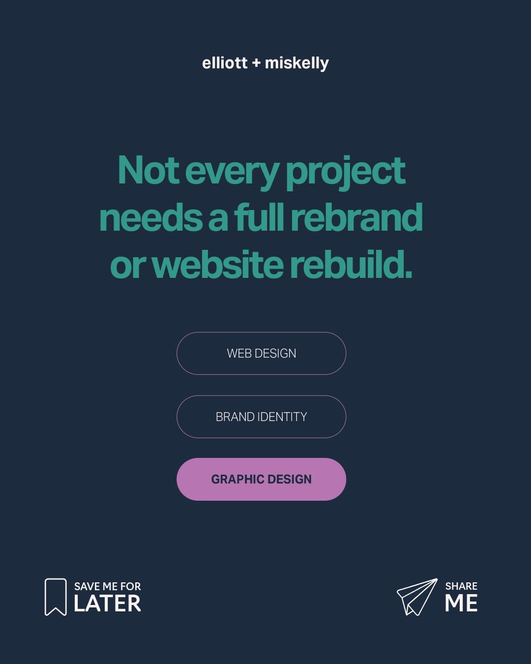 Recently I&rsquo;ve been supporting existing and new clients with  one off design projects because not every business needs a rebrand or a new website. Share your to do list and we can work through where I could offer support to action those tasks th