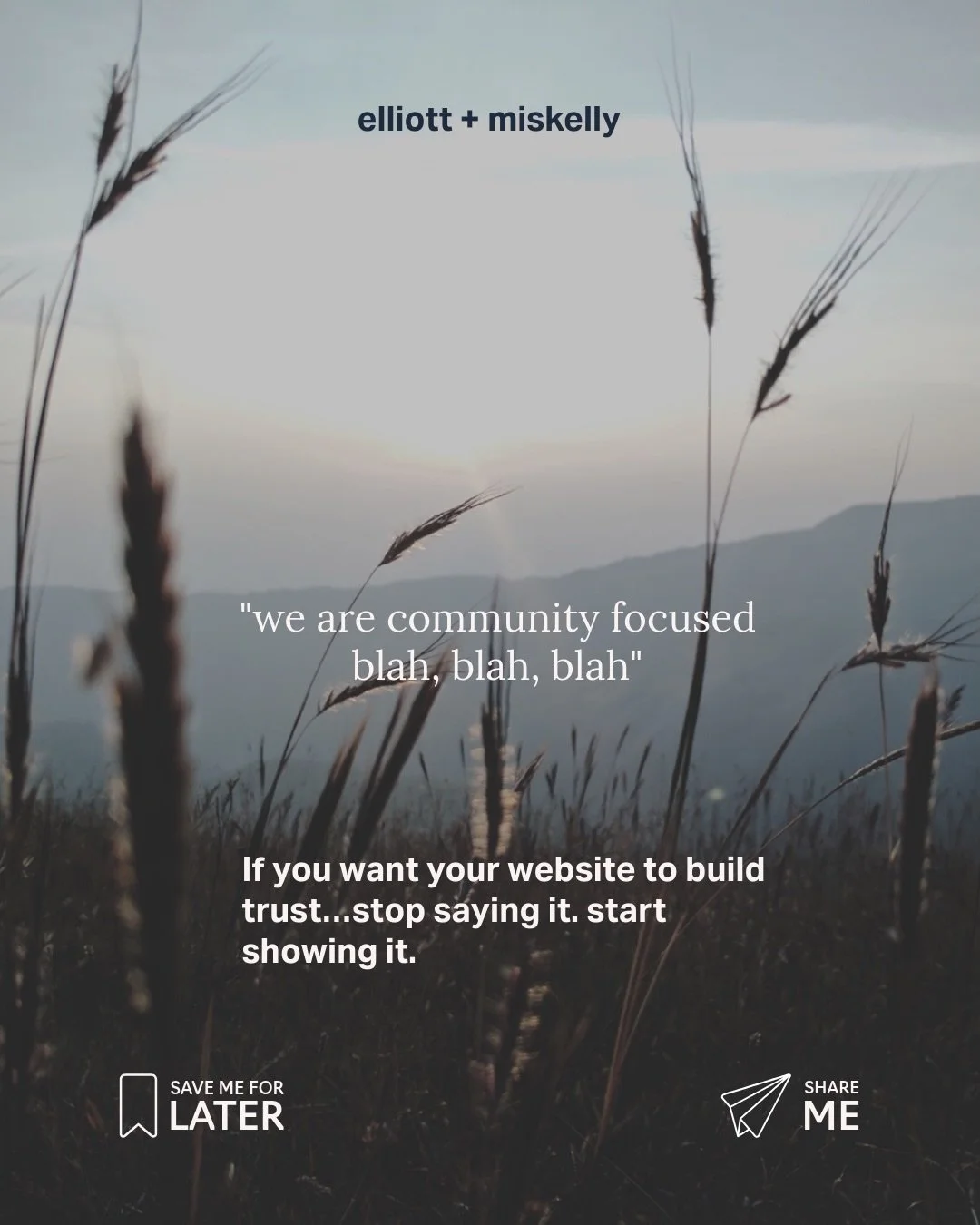 It&rsquo;s not enough to say &ldquo;we are sustainable &ldquo; or &ldquo;we support our community&rdquo; everyone says that! We&rsquo;ve reached the point that this is not enough to build trust and show your value, not for people and not for AIO.

Lo