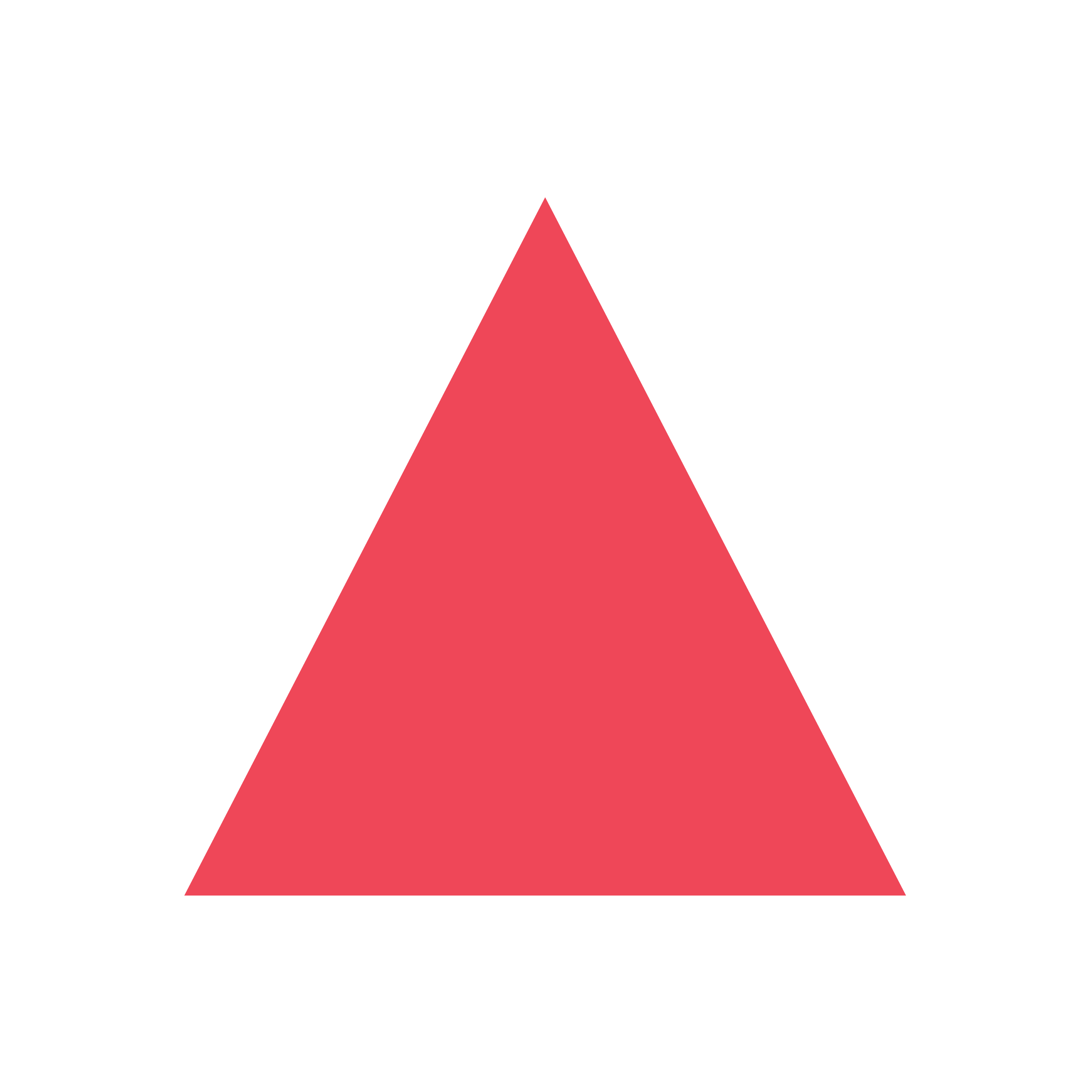 Red triangle,  used as an icon to describe squarespace website package