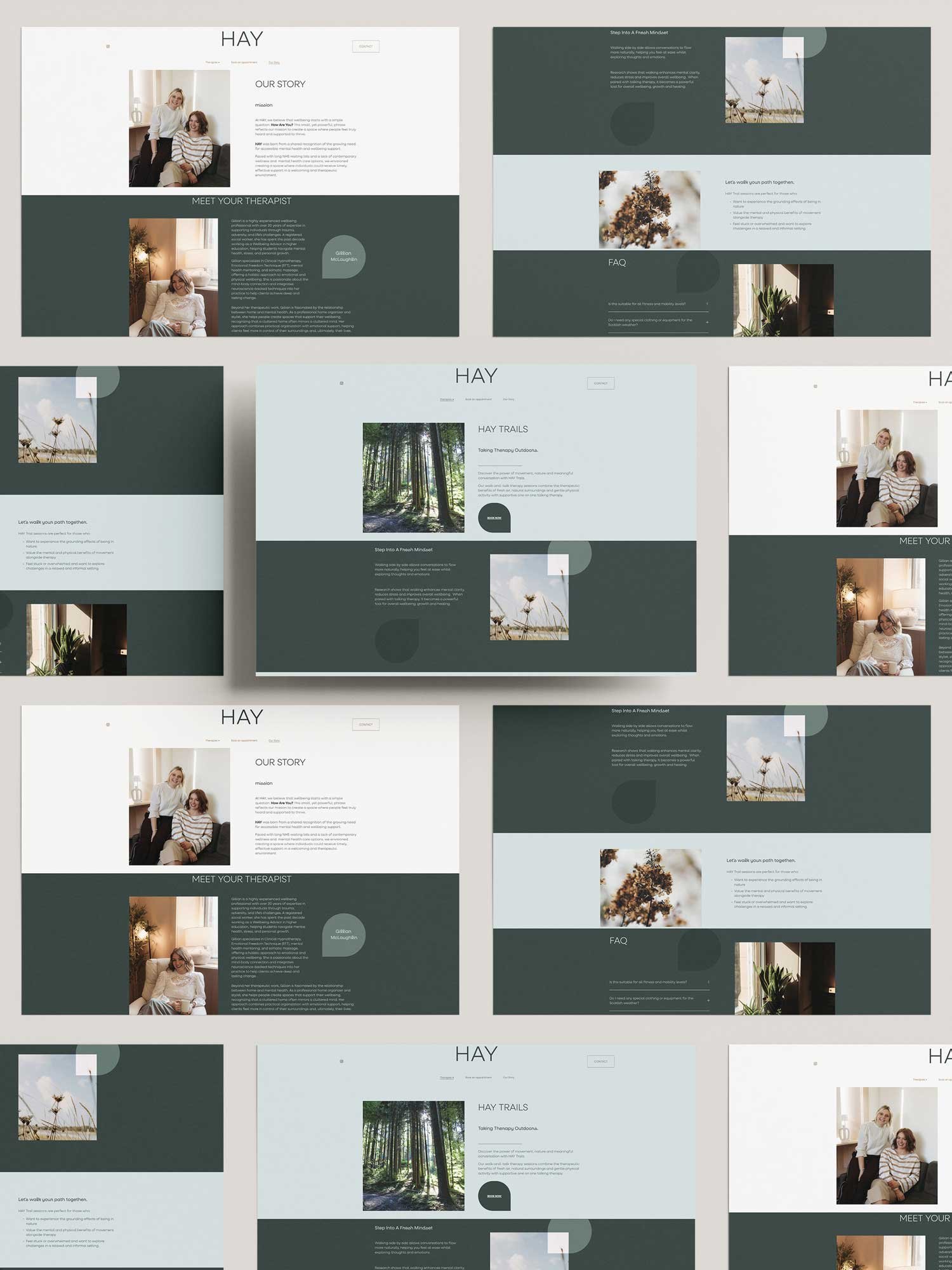 Custom squarespace therapist website