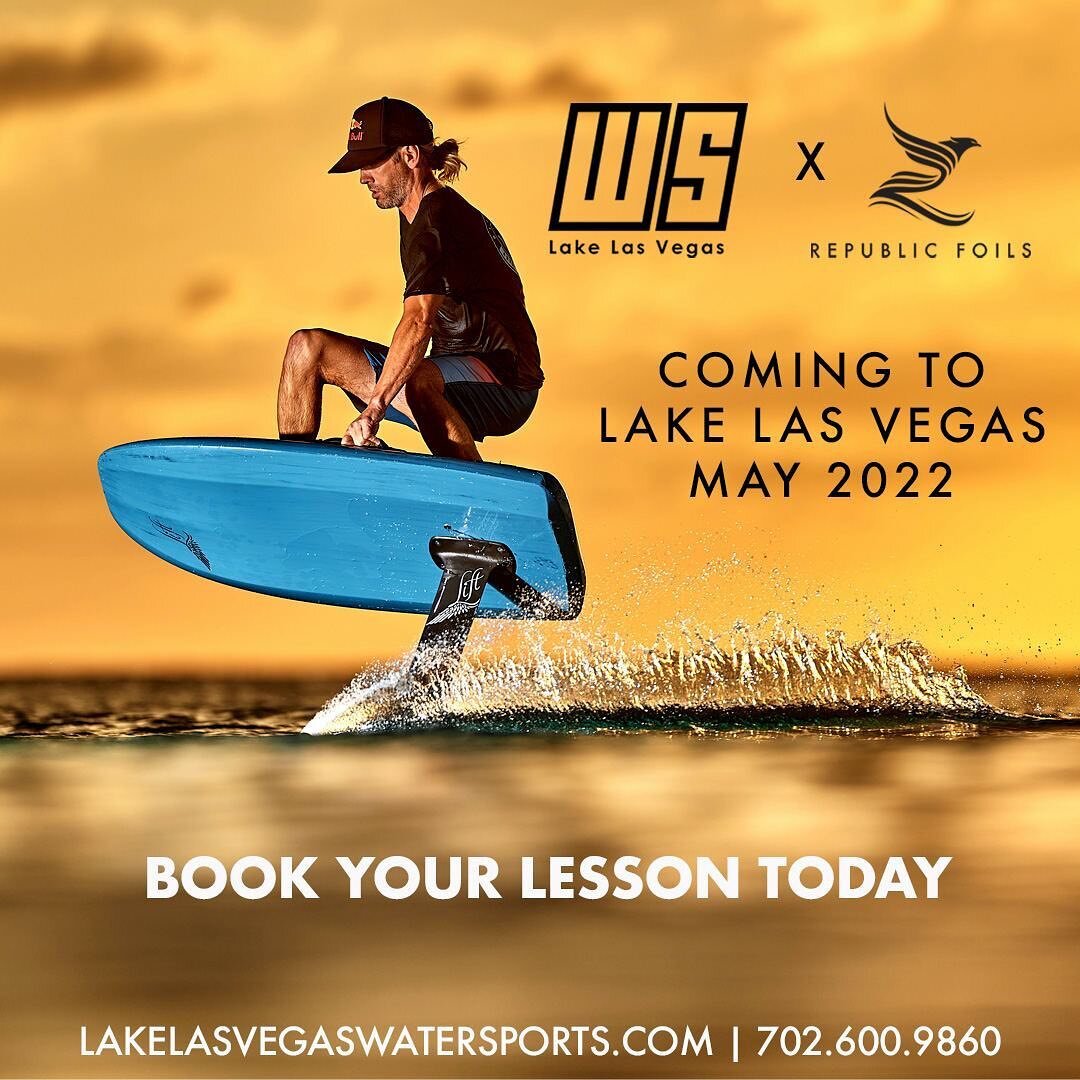 @republicfoils is excited to announce our partnership with @lakelasvegaswatersports.  We will be adding eFoil lessons to their robust portfolio of aquatic activities that include electric boat rentals, paddleboarding, kayaking, flyboarding, wakeboard