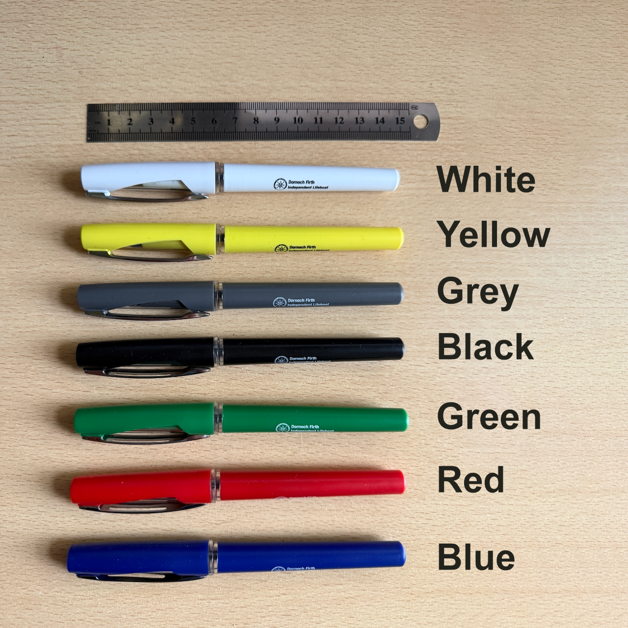 ESRA Coloured Pens (all have black Ink)