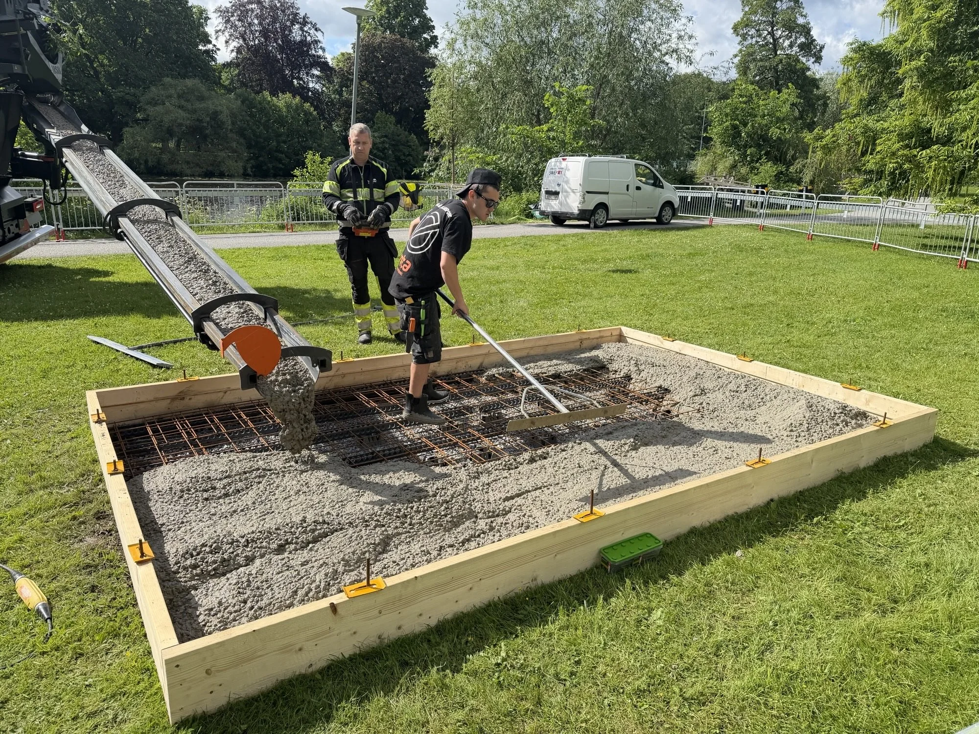 Betongfundament Hagaparken