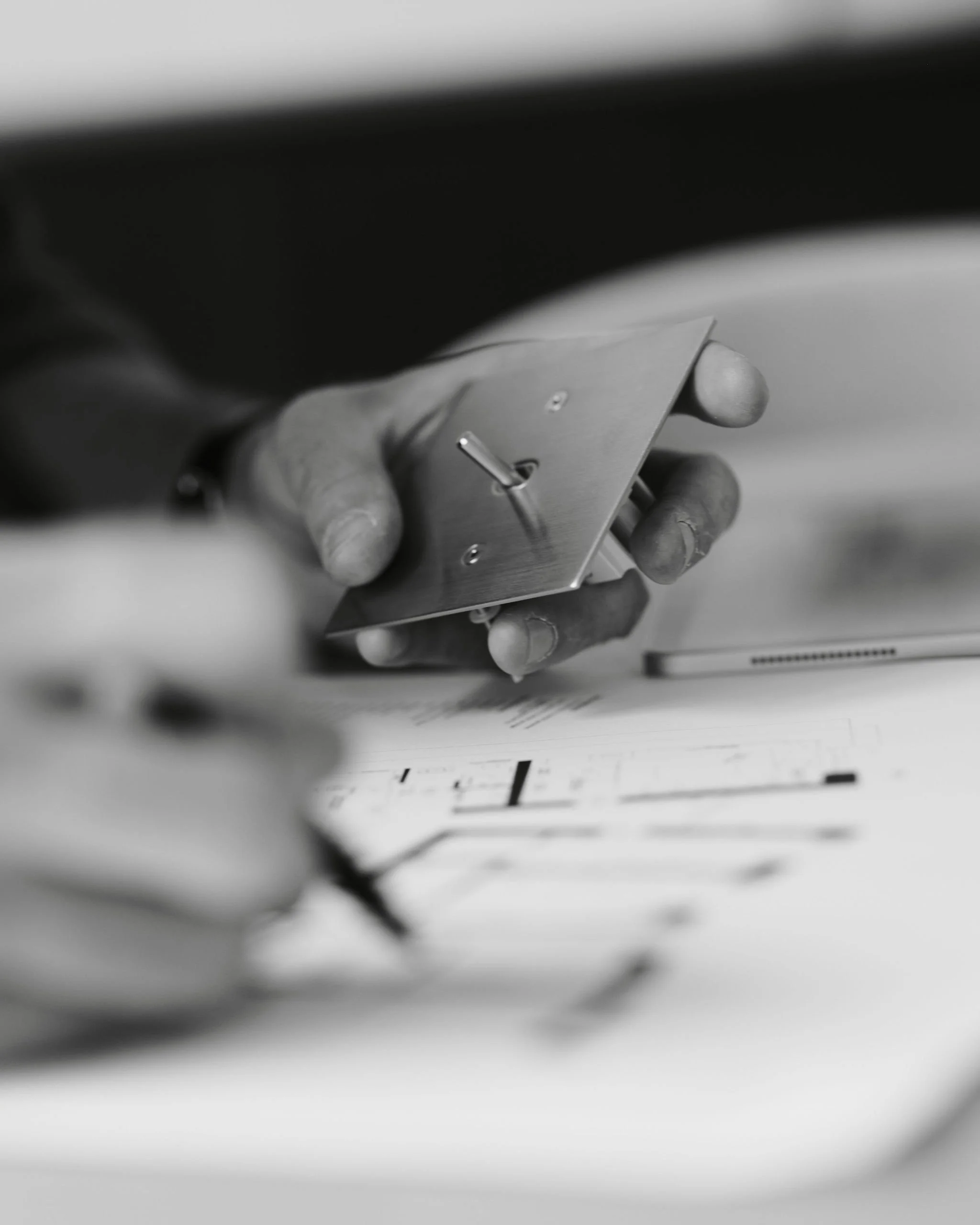 expert Lighting Designer Chris Millard in his design studio in Cornwall
