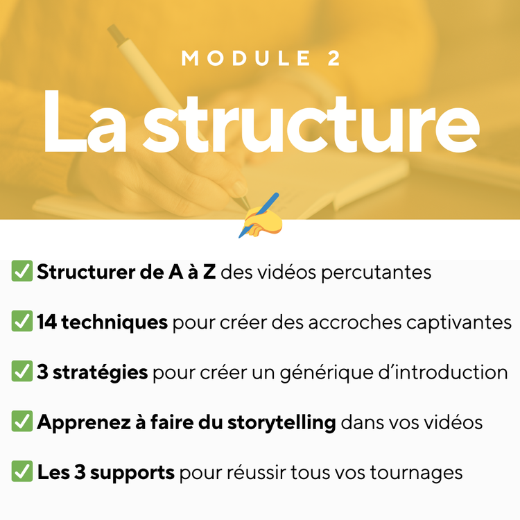 Module 2 : structurer ses vidéos