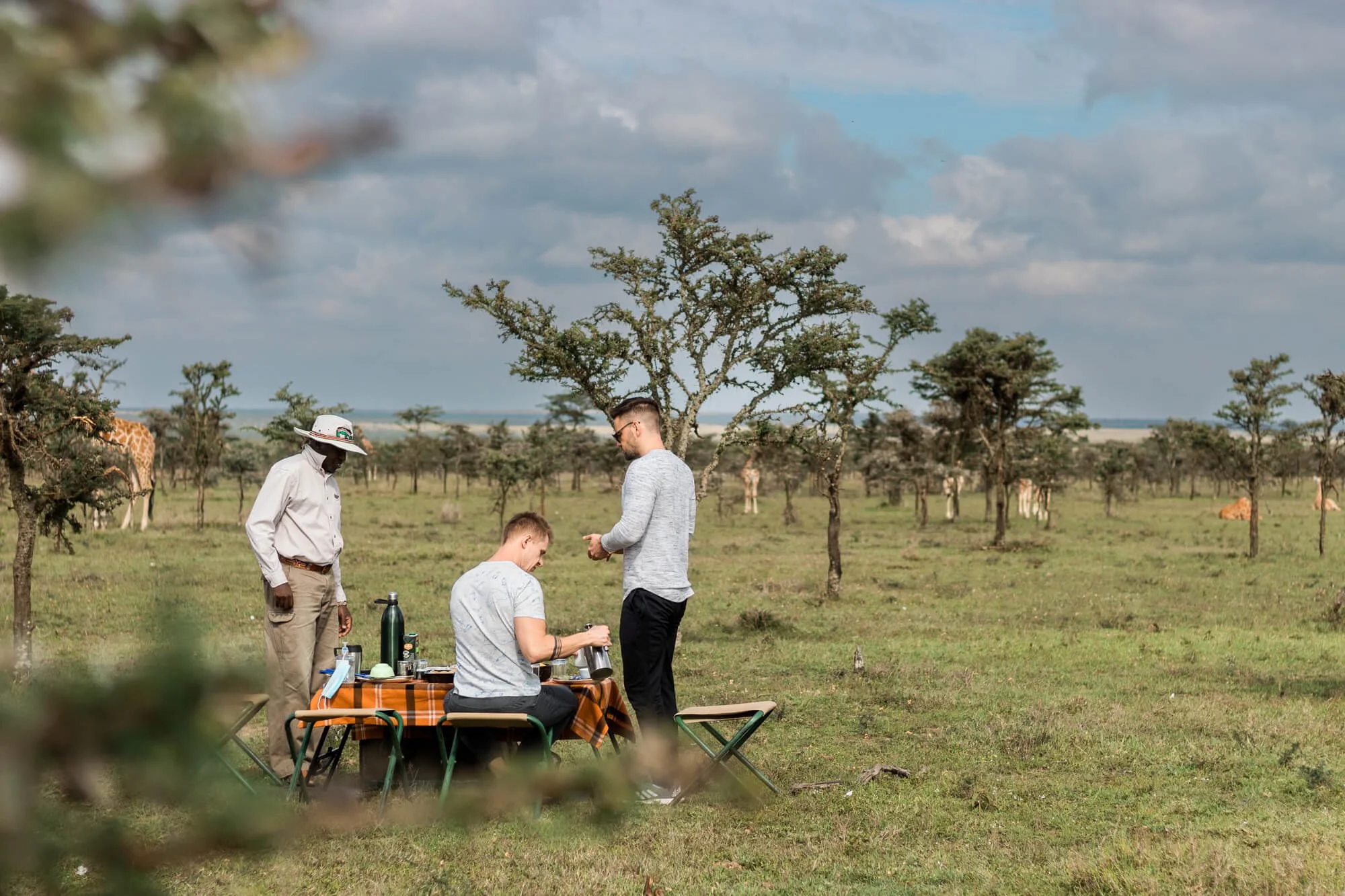 Picnic breakfast Ol Pejeta Conservancy in Kenya