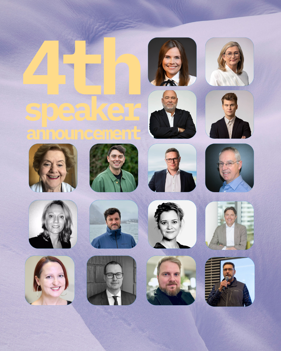 Fourth speaker announcement