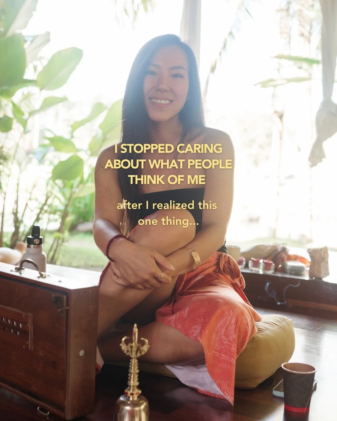 You owe it to yourself to break free from the shackles of managing other people&rsquo;s perceptions of you.

So much art, beauty, expression, and freedom lies on the other side of caring about what other people think and fearing being cringe. 🌱