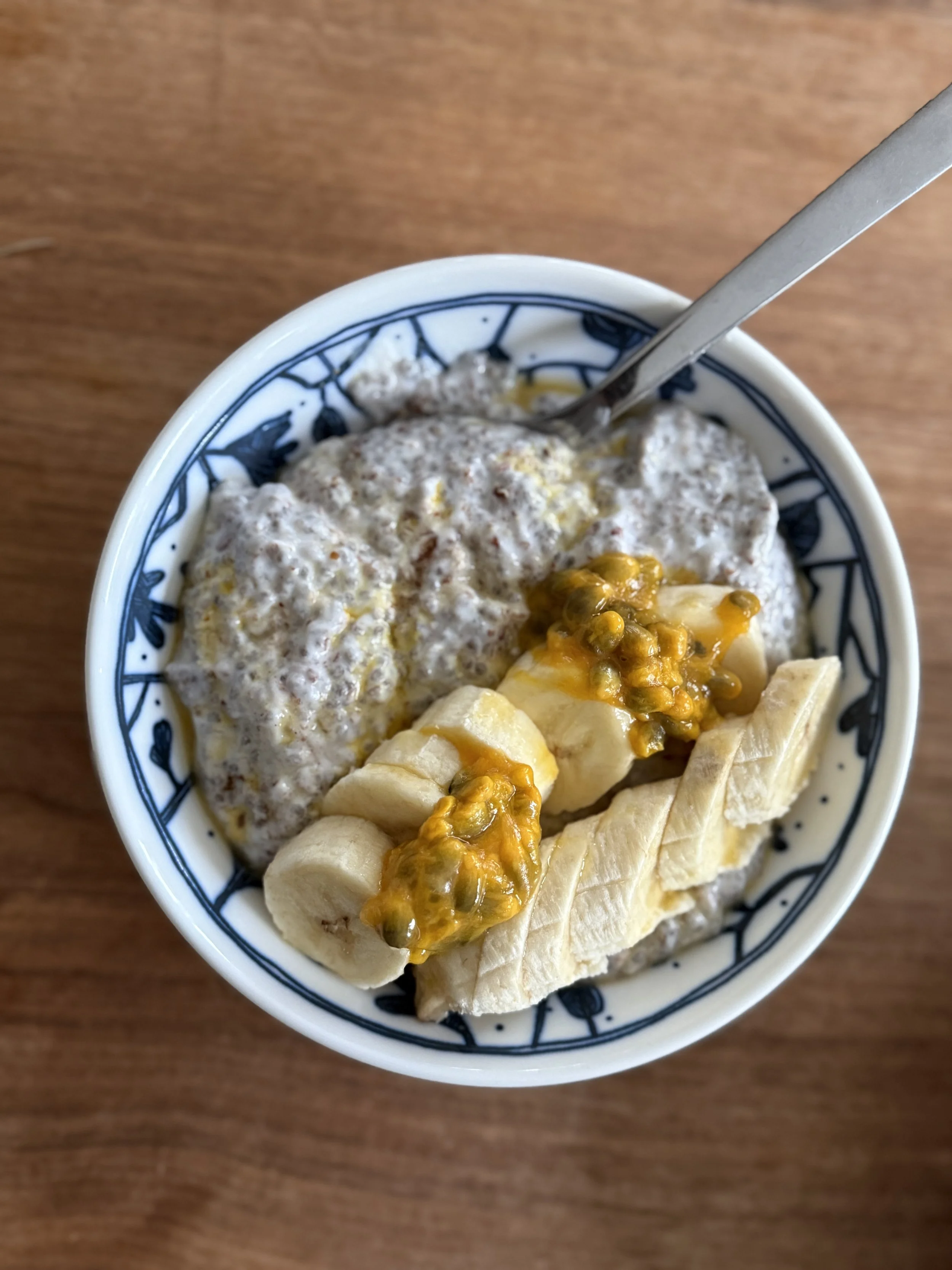 vanilla chia &amp; flax coconut milk kefir pudding