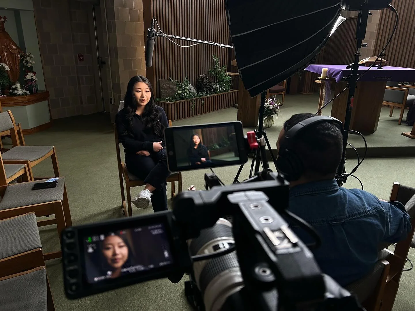 Our director @mikemons (always the sit in) on a recent documentary shoot for a local charity. No shortage of exciting doc projects  in the works!

BTS 📸 @stephenpkr