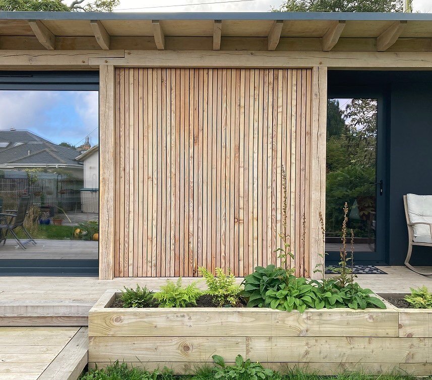 A glimpse of the garden studio I designed for clients in Craigleith, Edinburgh. Built out of natural materials by @bothanna_cabins who later today are talking to a group of architects in Portobello about their ethical approach to designing and making