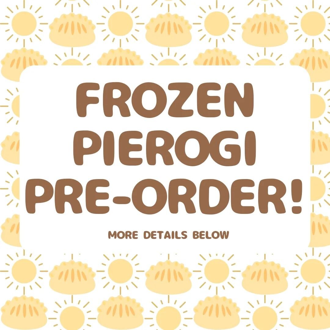 Pre-order delicious frozen pierogi today and have them ready to cook whenever you want. Click the link in the bio to order. All orders will be available for pick up at the Packing District Farmer's Market. Be sure to check back weekly as I will be up