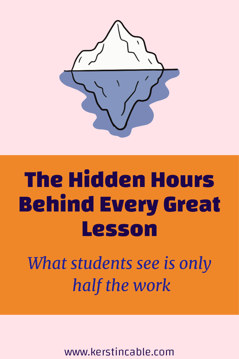Blog graphic about invisible teacher workload, lesson planning, and how AI can support language teachers.