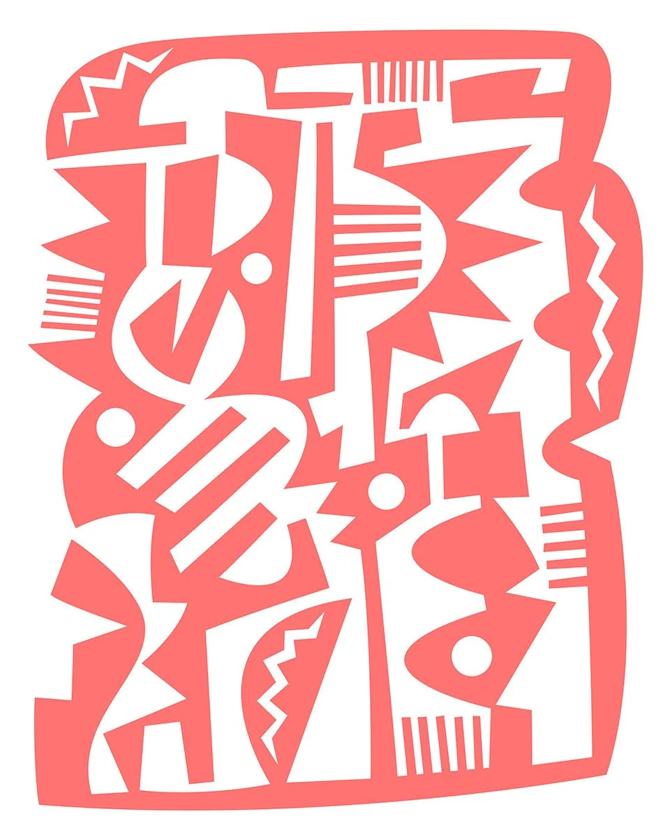 Coral Abstract Geometric Composition.jpg