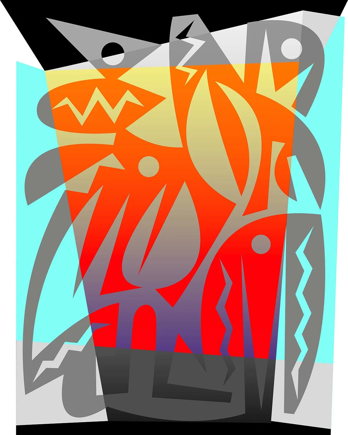 Abstract Totem in Orange and Gray72dpi.jpg