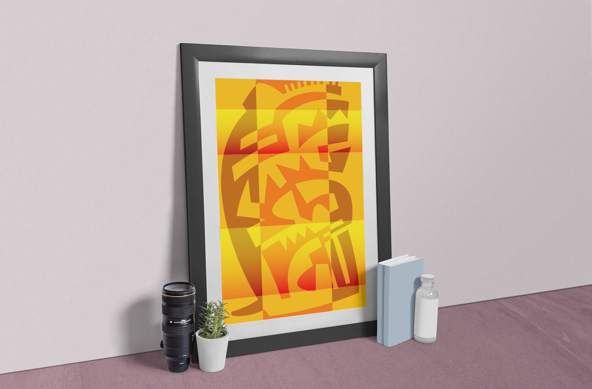mockup-featuring-a-photo-frame-placed-next-to-a-plant-pot-and-a-camera-lens-889-el.png