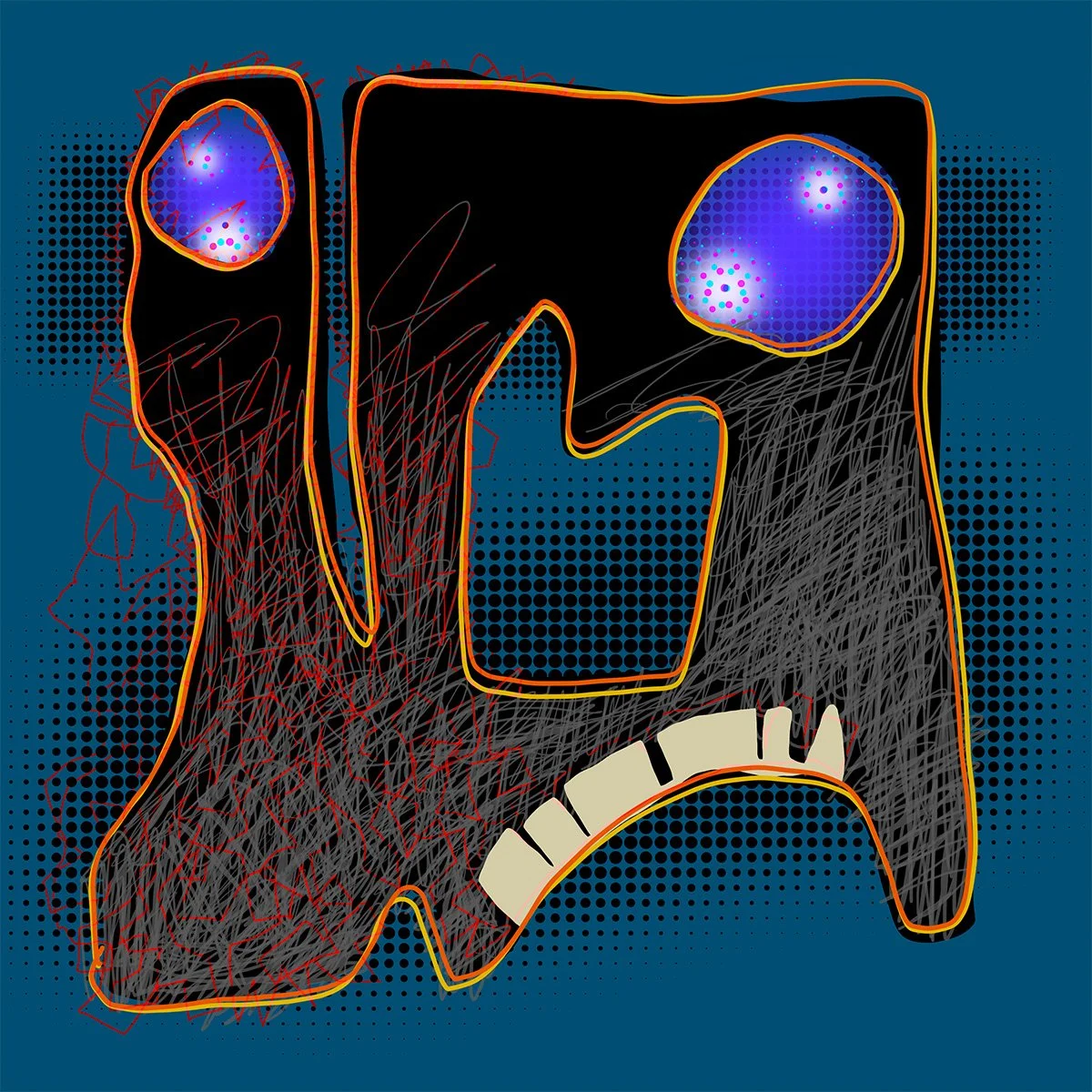 "Static Grimace" Fine Art Giclee Print