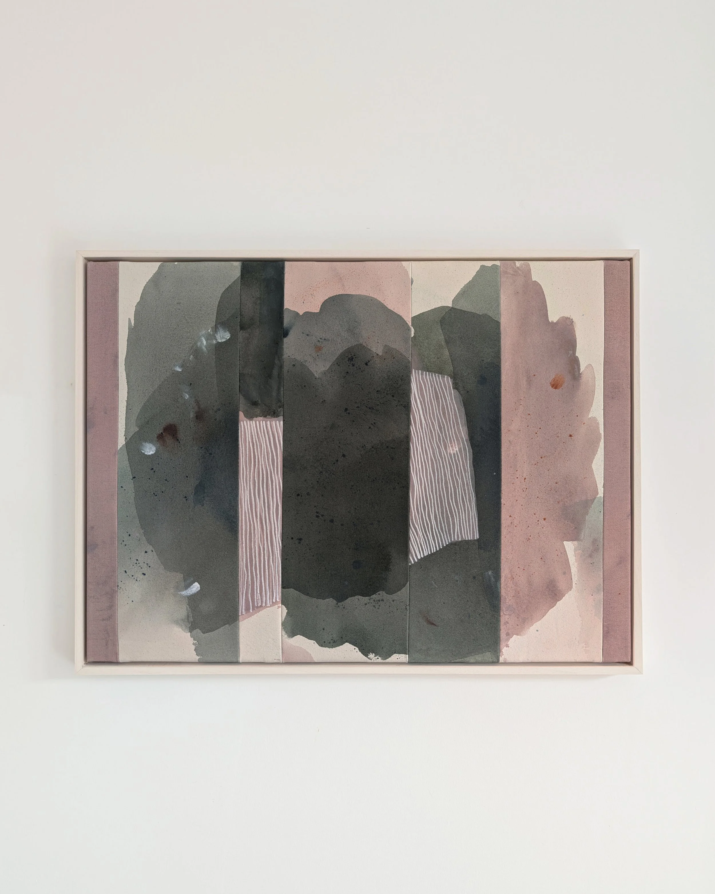  holding on a little longer.  acrylic on sewn canvas. 59 x 80 cm