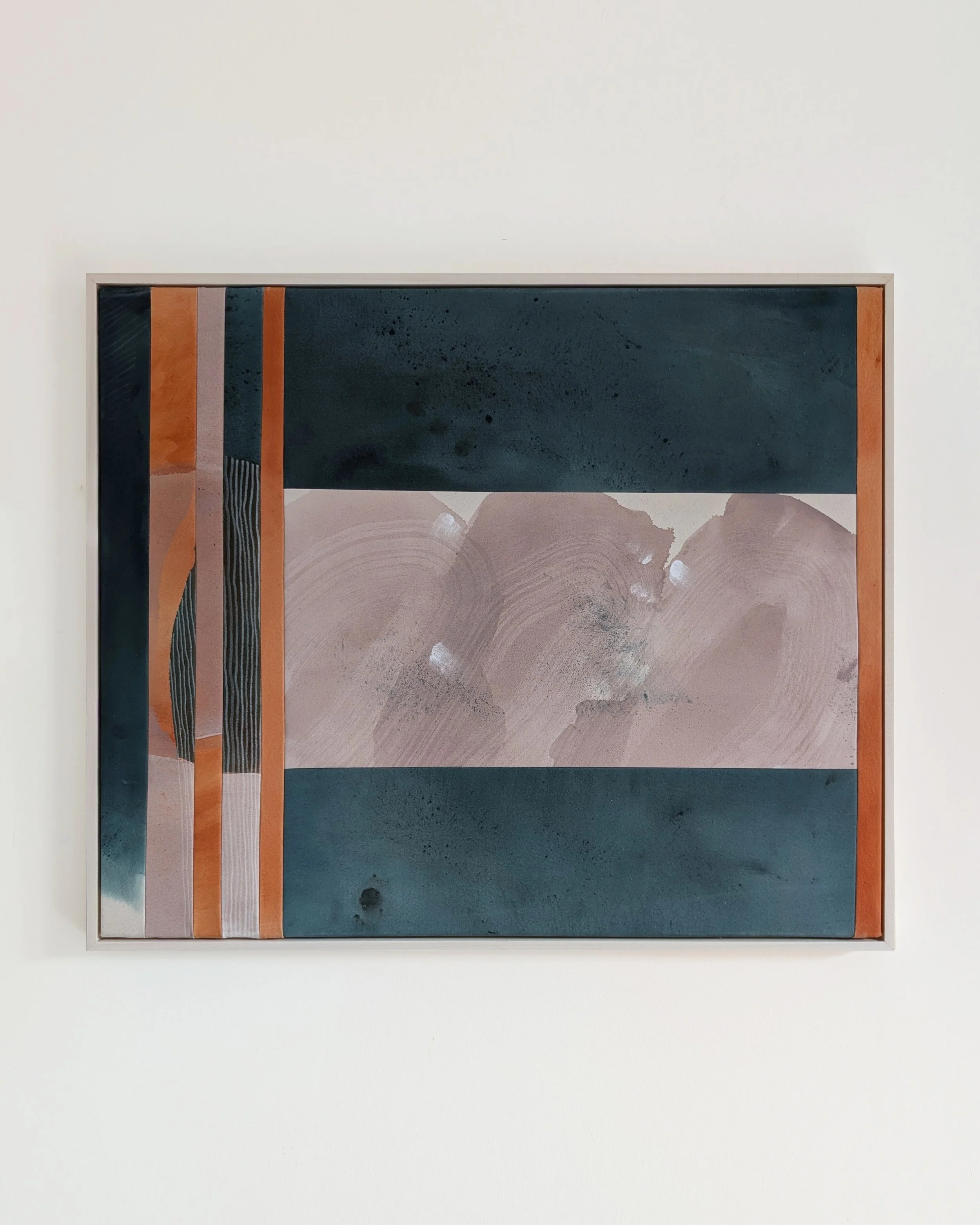  slow turning light.  acrylic on sewn canvas. 80 x 95 cm